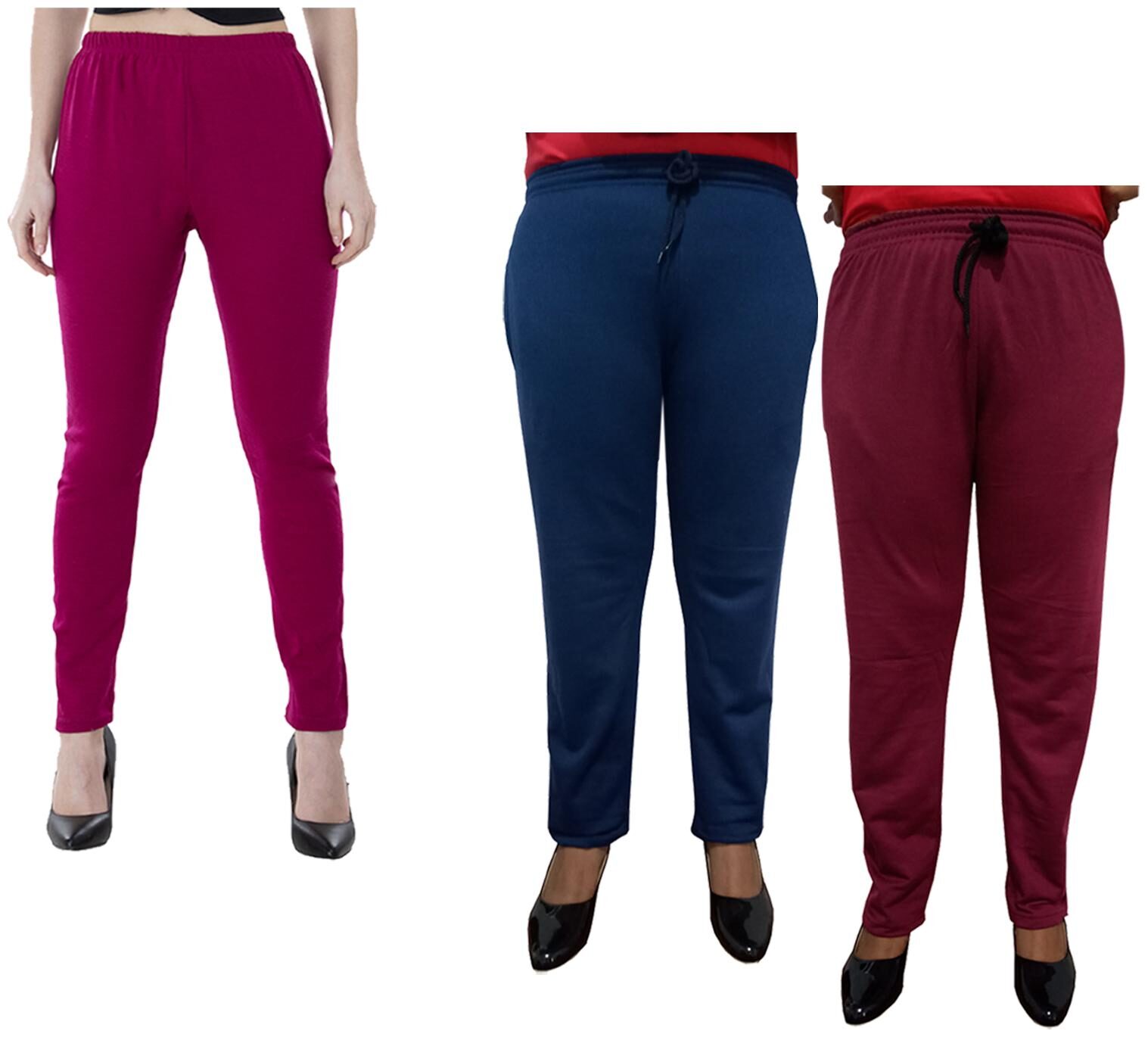 

Kavya Women Regular fit Fleece Solid Track pants - Multi