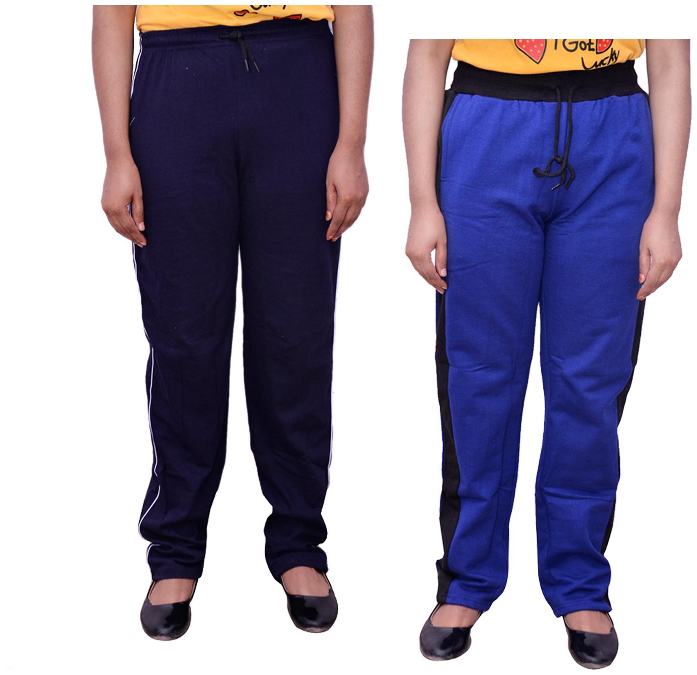 

Kavya Women Regular fit Cotton Solid Track pants - Blue