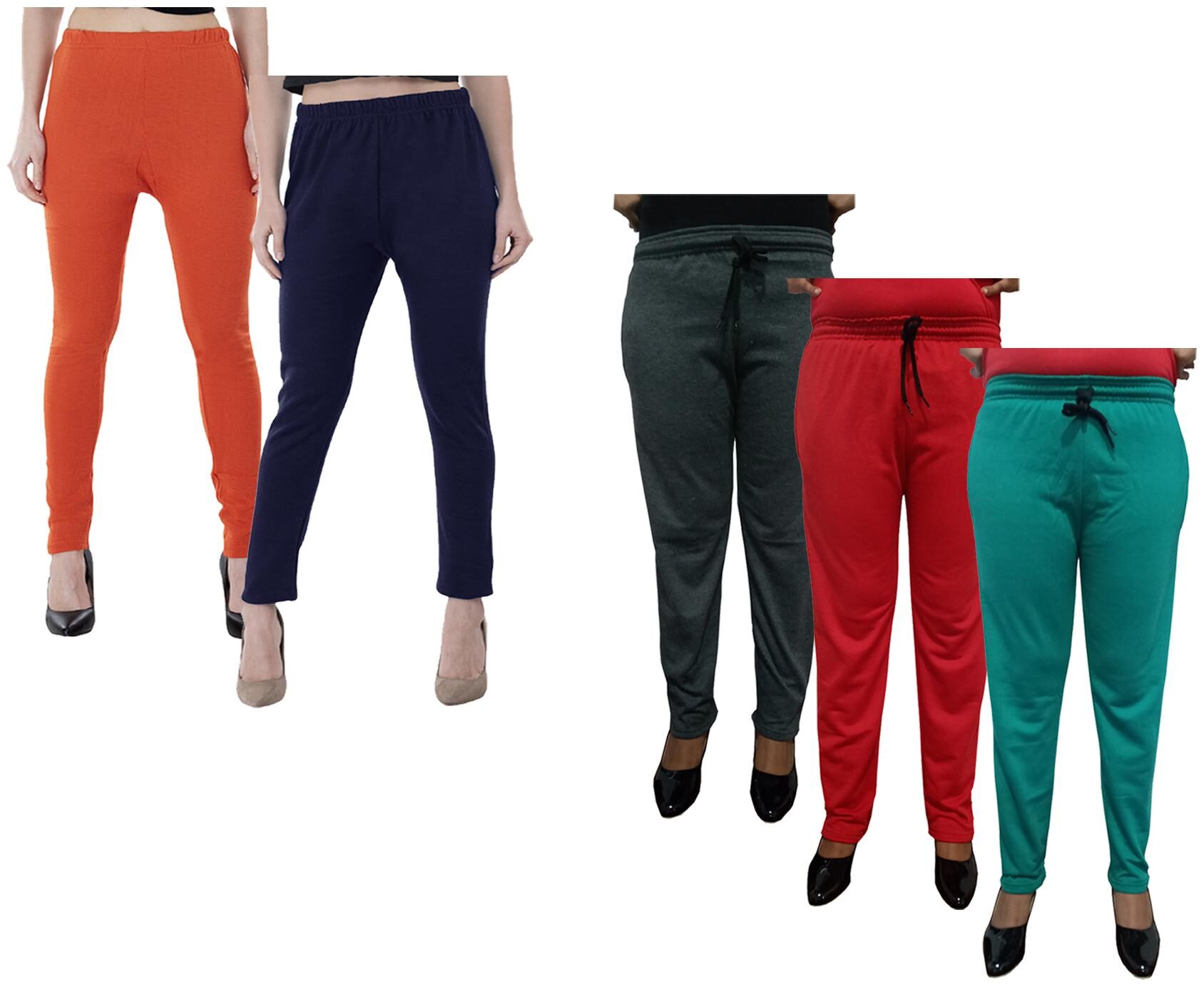 

Kavya Women Regular fit Fleece Solid Track pants - Multi