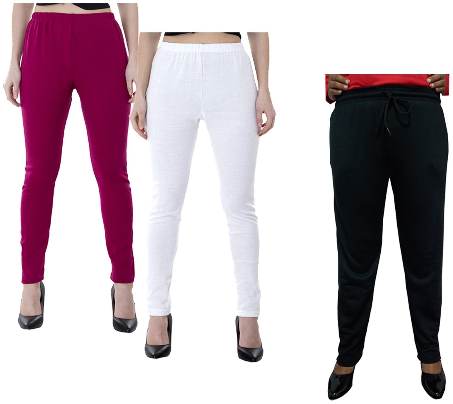 

Kavya Women Regular fit Fleece Solid Track pants - Multi