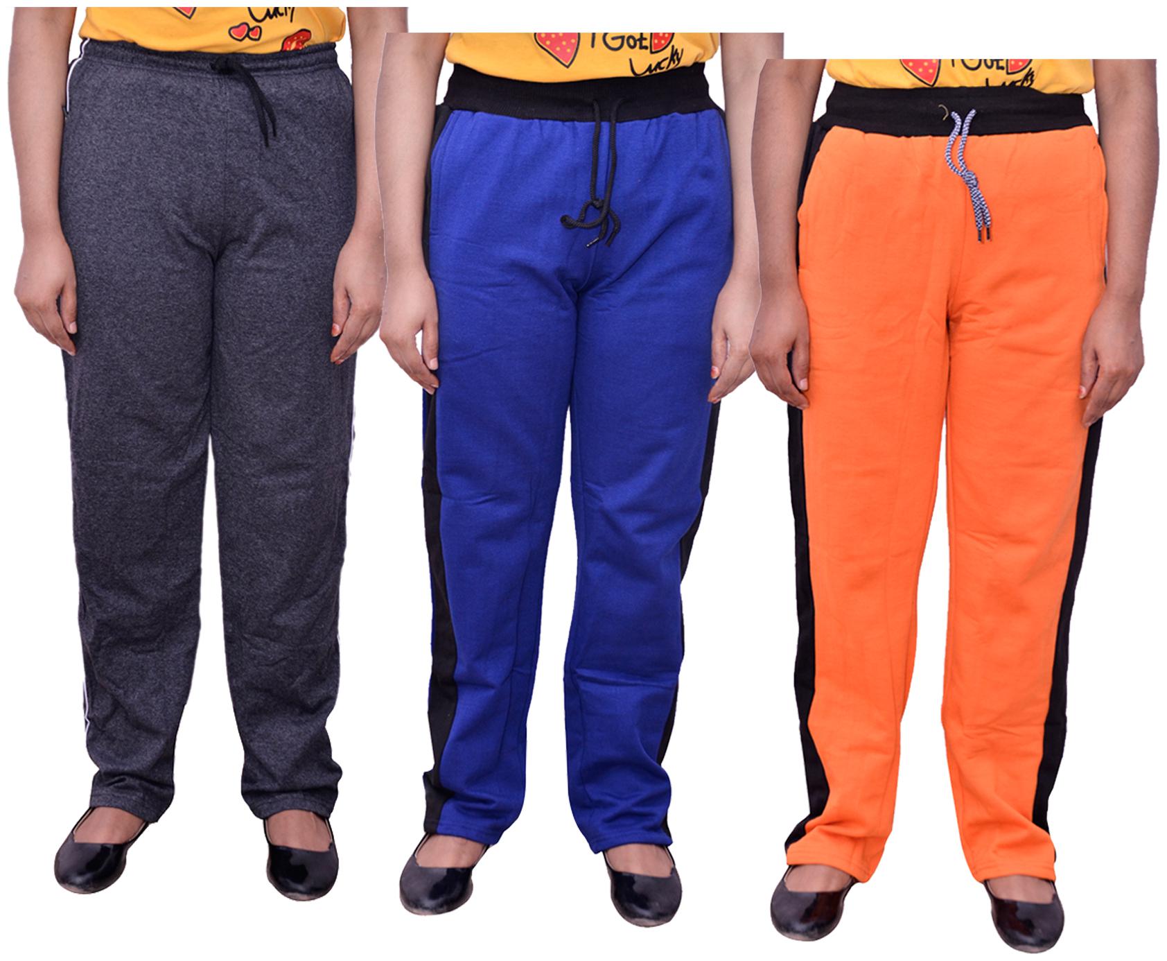 

Kavya Women Regular fit Cotton Solid Track pants - Multi
