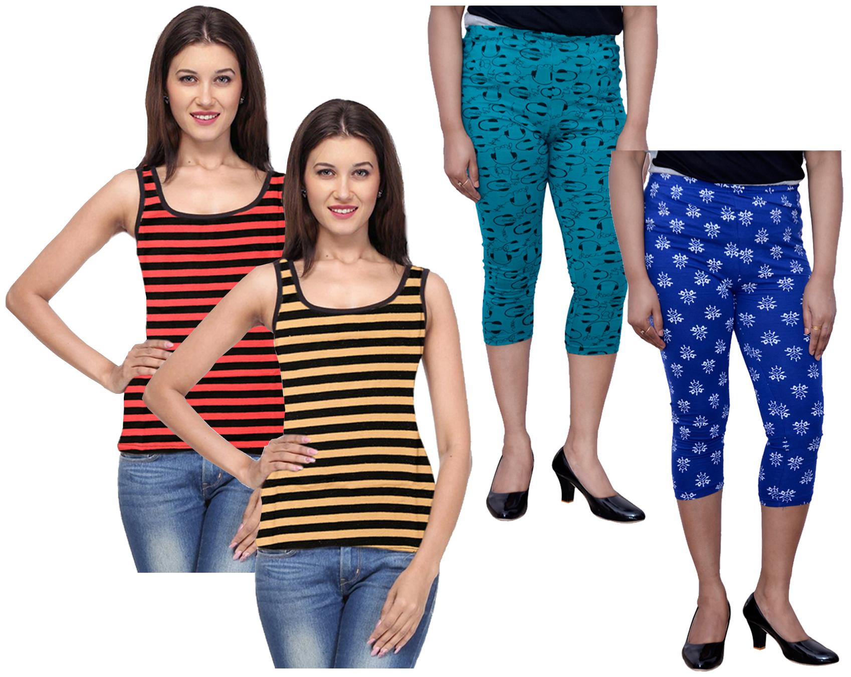 

Kavya Women Printed Regular capri - Multi