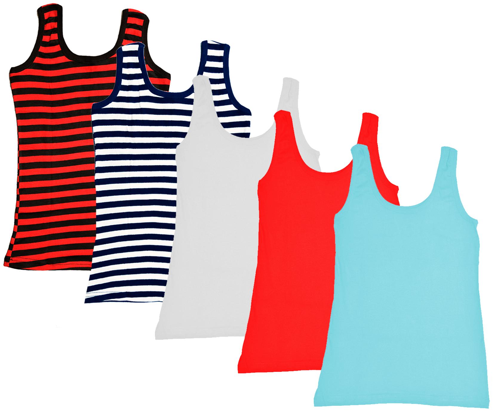 

Kavya Women Multi Regular fit U neck Cotton Tank top
