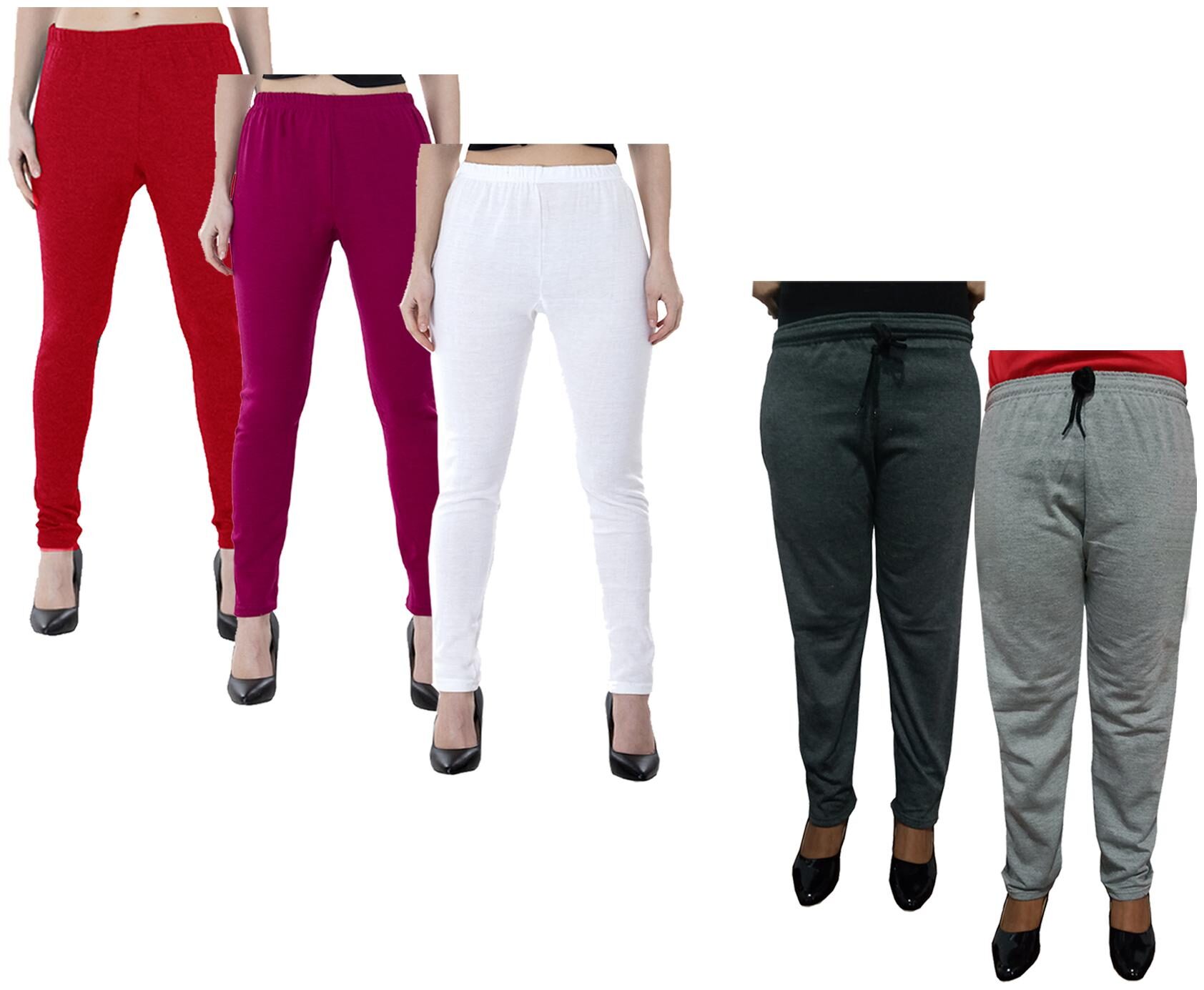 

Kavya Women Regular fit Fleece Solid Track pants - Multi