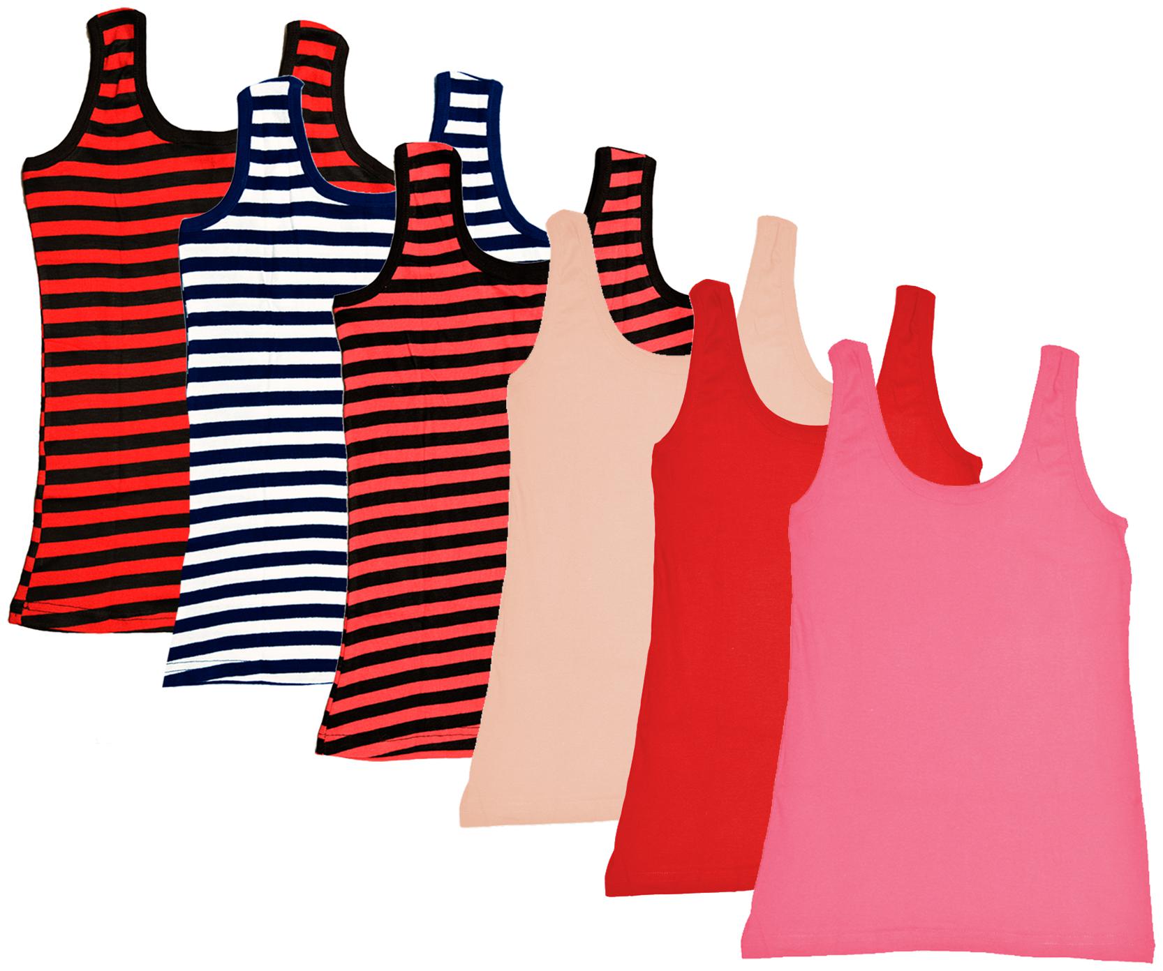 

Kavya Women Multi Regular fit U neck Cotton Tank top