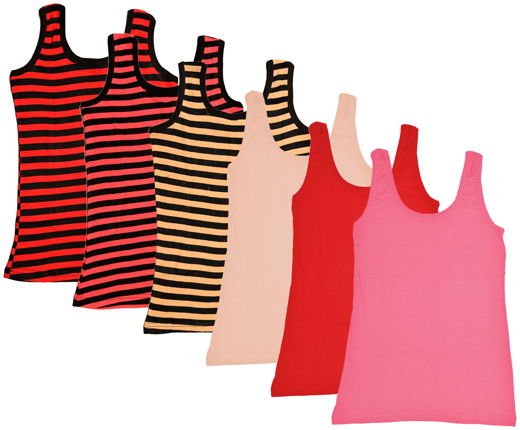 

Kavya Women Multi Regular fit U neck Cotton Tank top