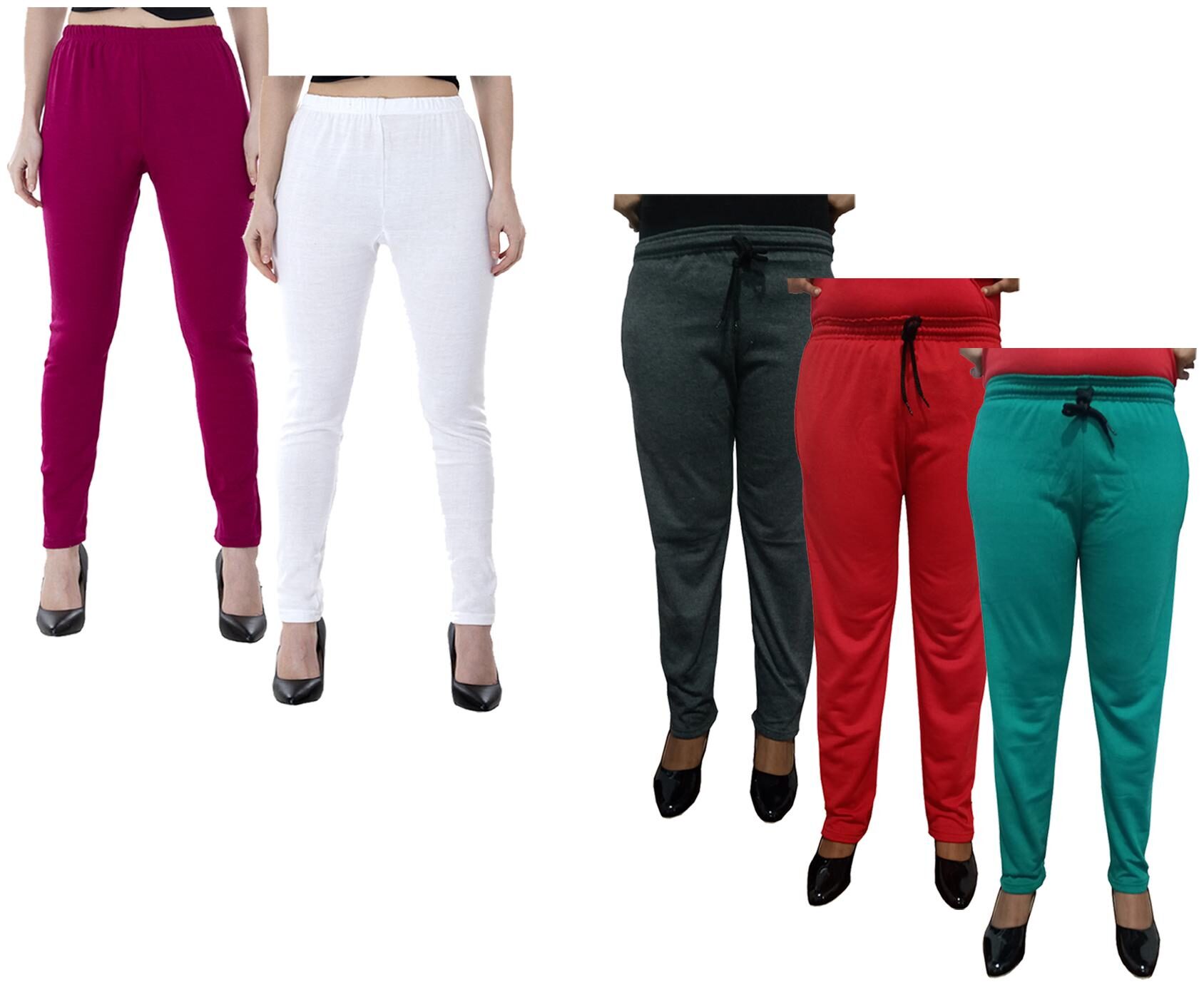 

Kavya Women Regular fit Fleece Solid Track pants - Multi