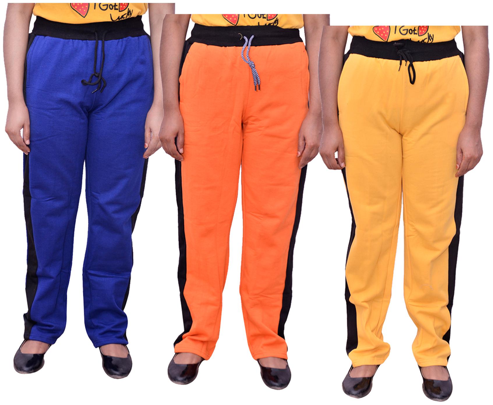 

Kavya Women Regular fit Cotton Solid Track pants - Multi