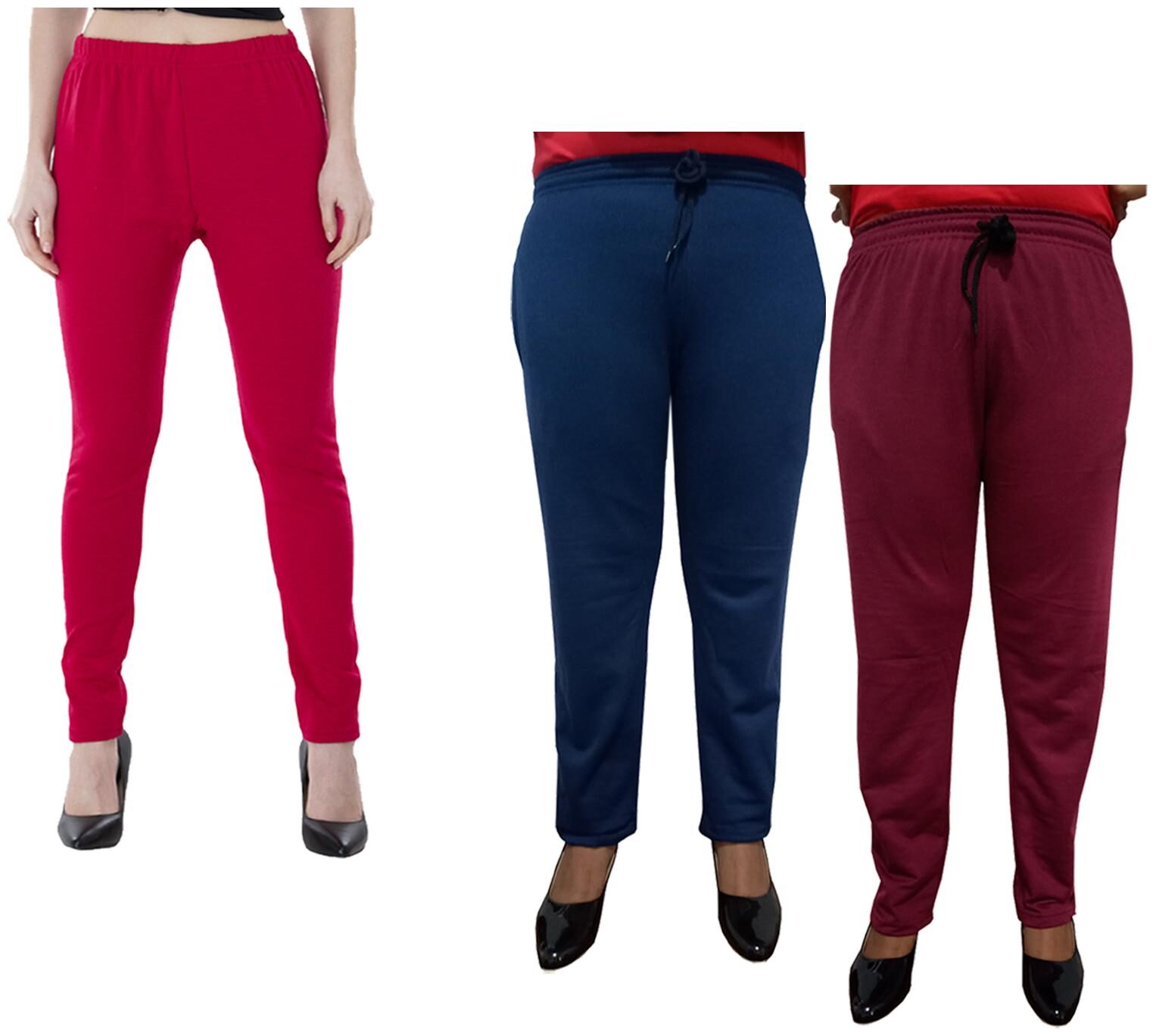

Kavya Women Regular fit Fleece Solid Track pants - Multi