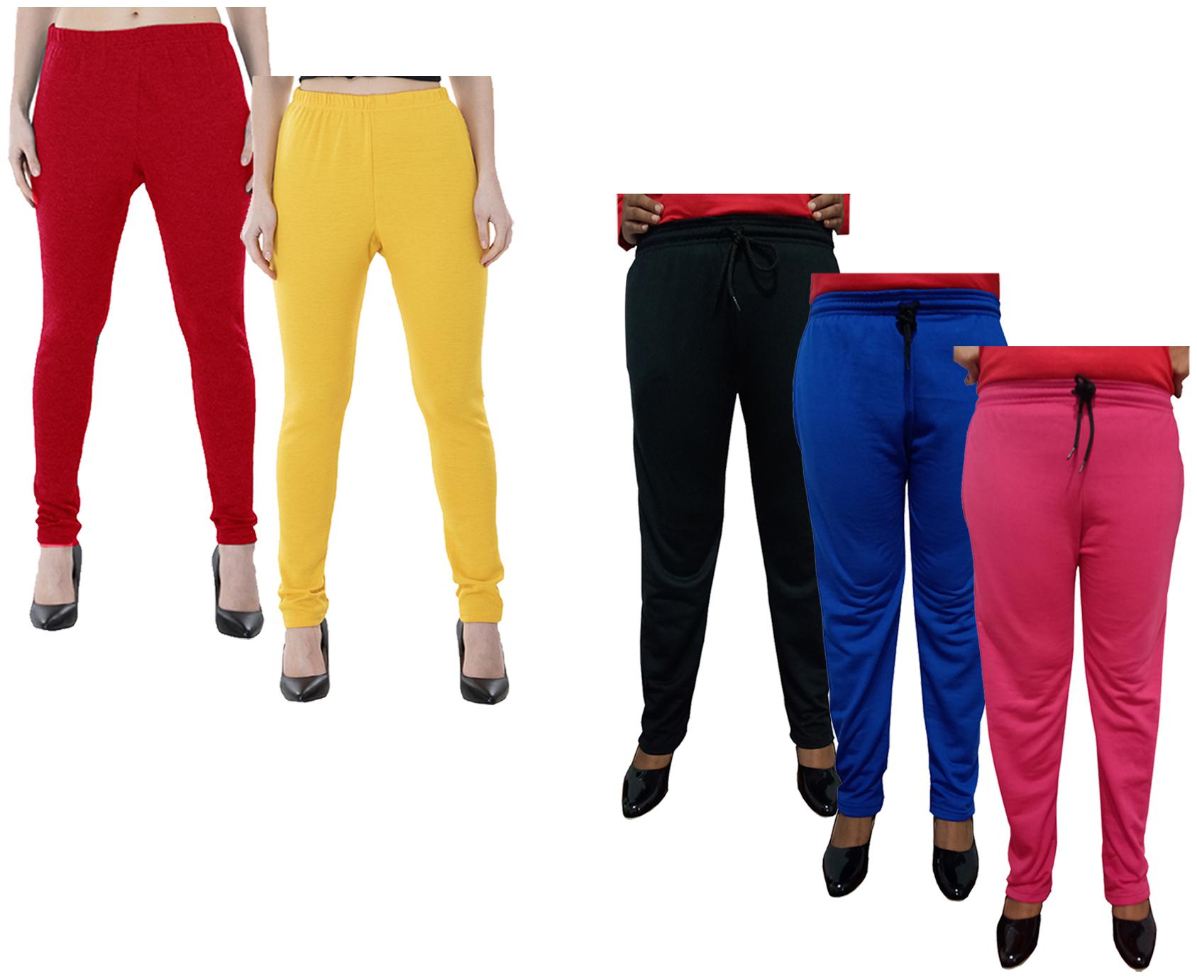 

Kavya Women Regular fit Fleece Solid Track pants - Multi