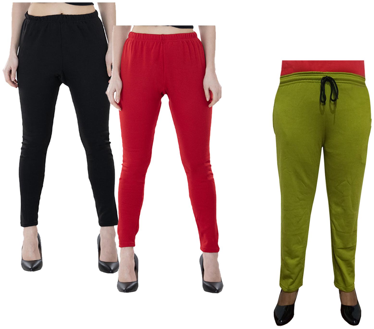 

Kavya Women Regular fit Fleece Solid Track pants - Multi