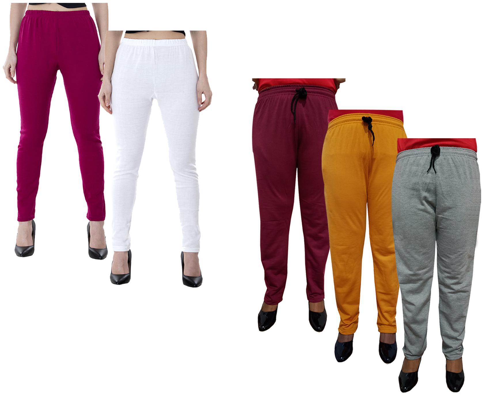 

Kavya Women Regular fit Fleece Solid Track pants - Multi