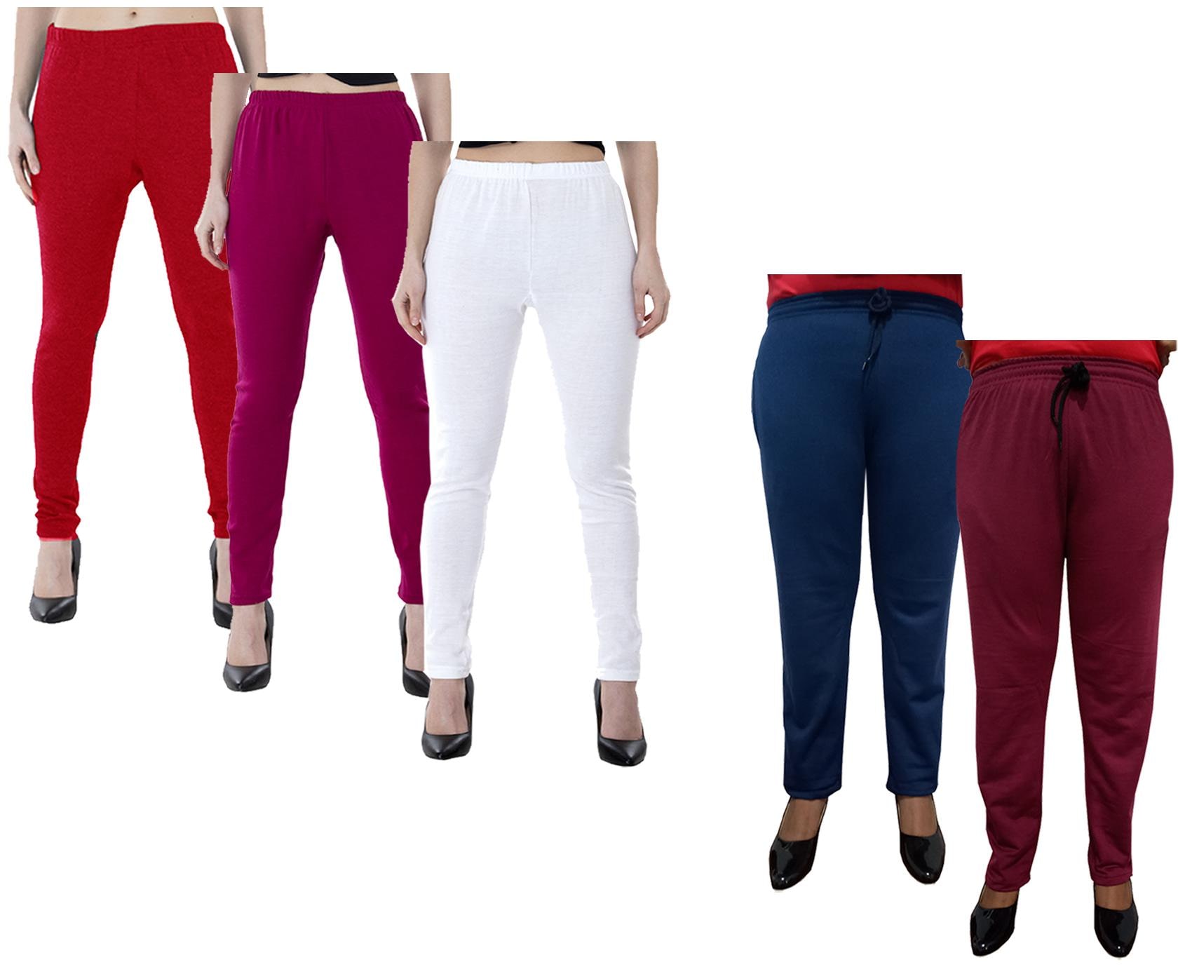 

Kavya Women Regular fit Fleece Solid Track pants - Multi