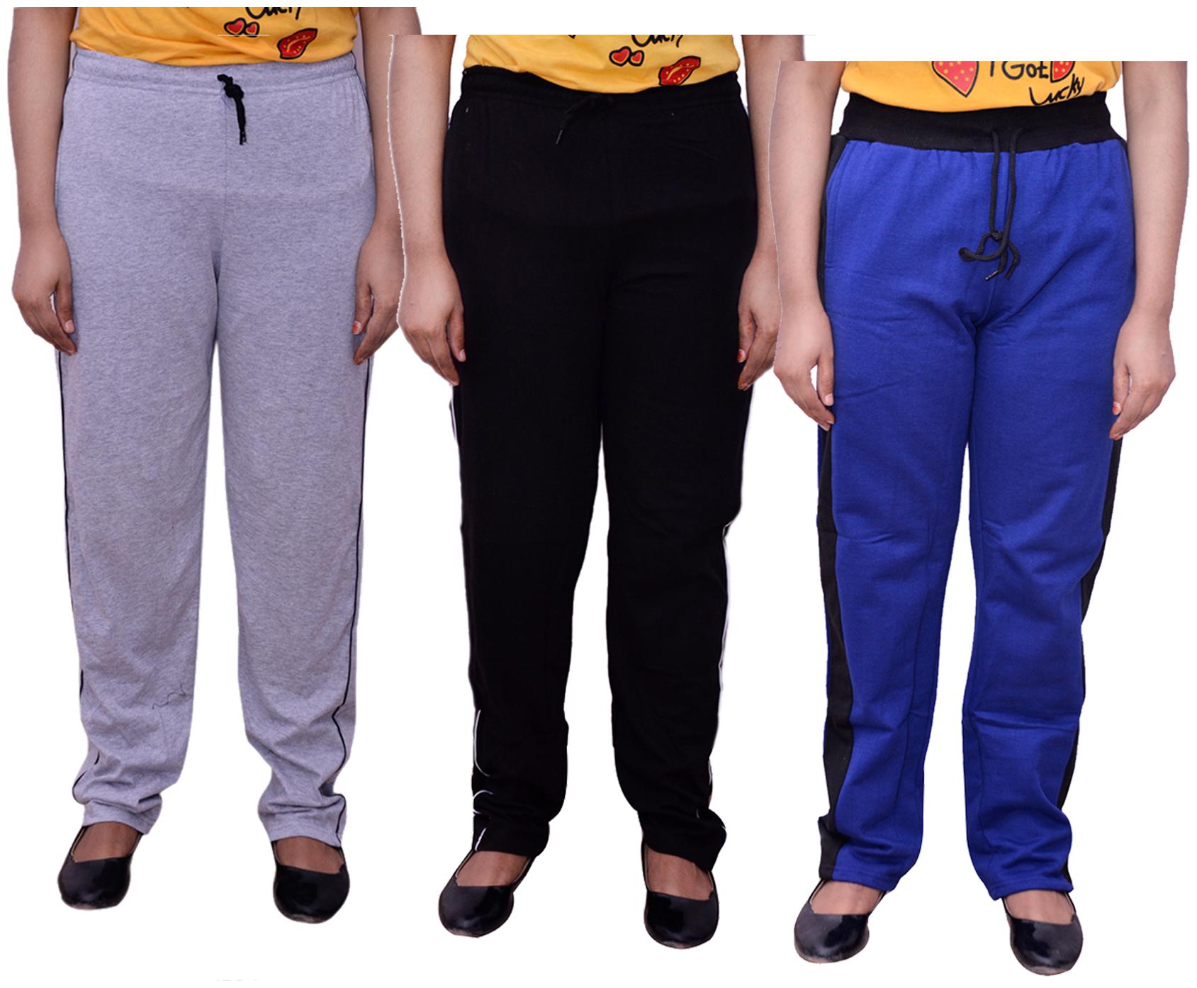 

Kavya Women Regular fit Cotton Solid Track pants - Multi