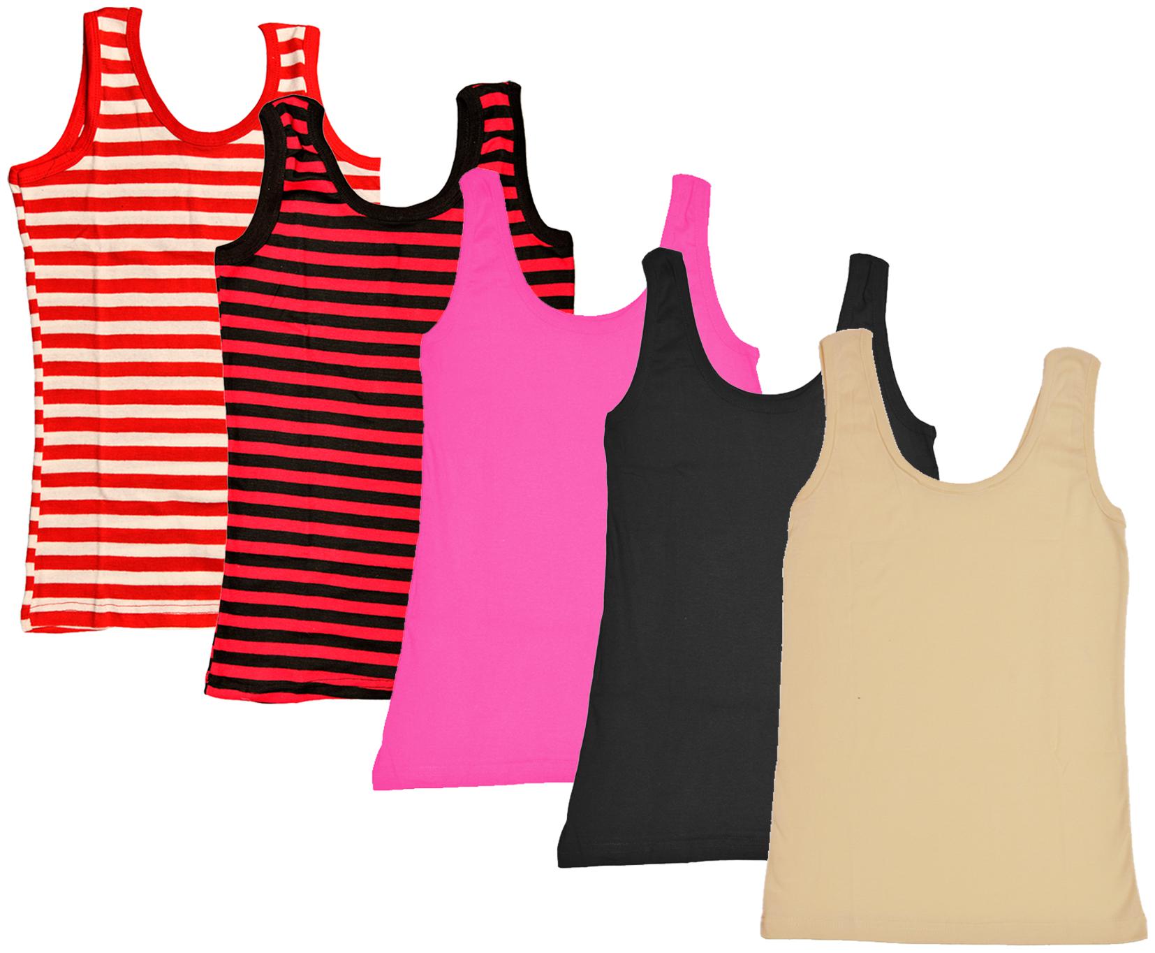 

Kavya Women Multi Regular fit U neck Cotton Tank top