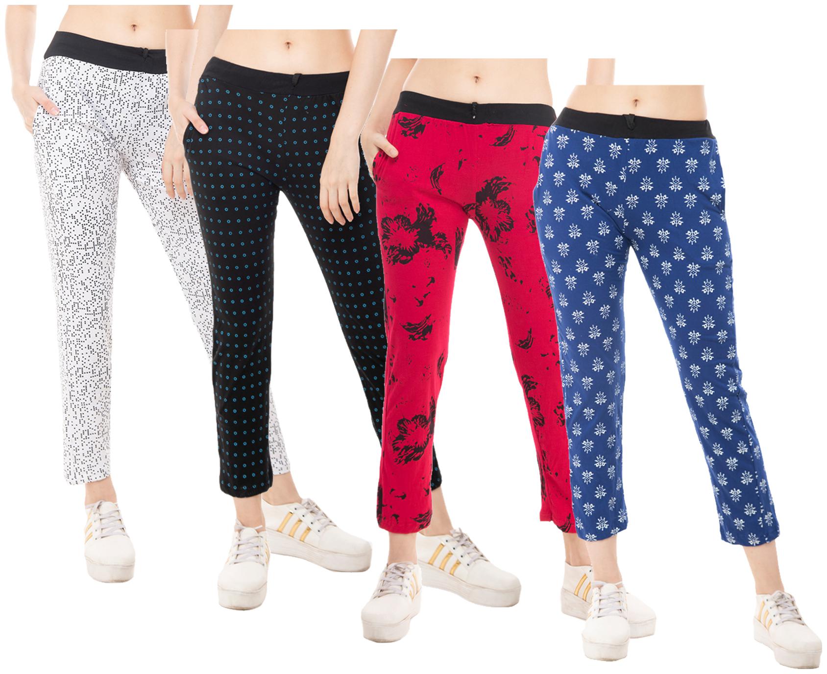 

Kavya Women Regular fit Cotton Printed Track pants - Multi