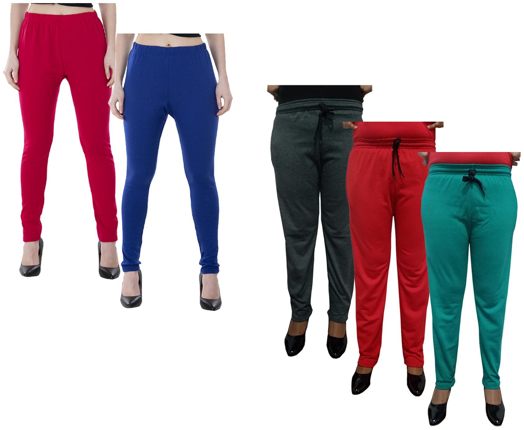 

Kavya Women Regular fit Fleece Solid Track pants - Multi
