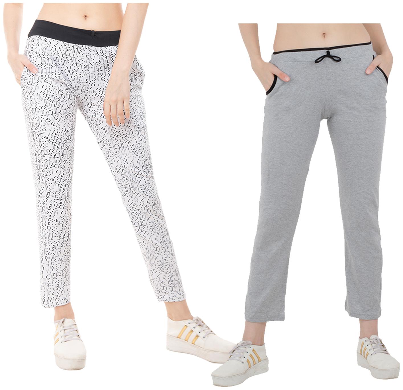 

Kavya Women Regular fit Cotton Solid Track pants - Grey