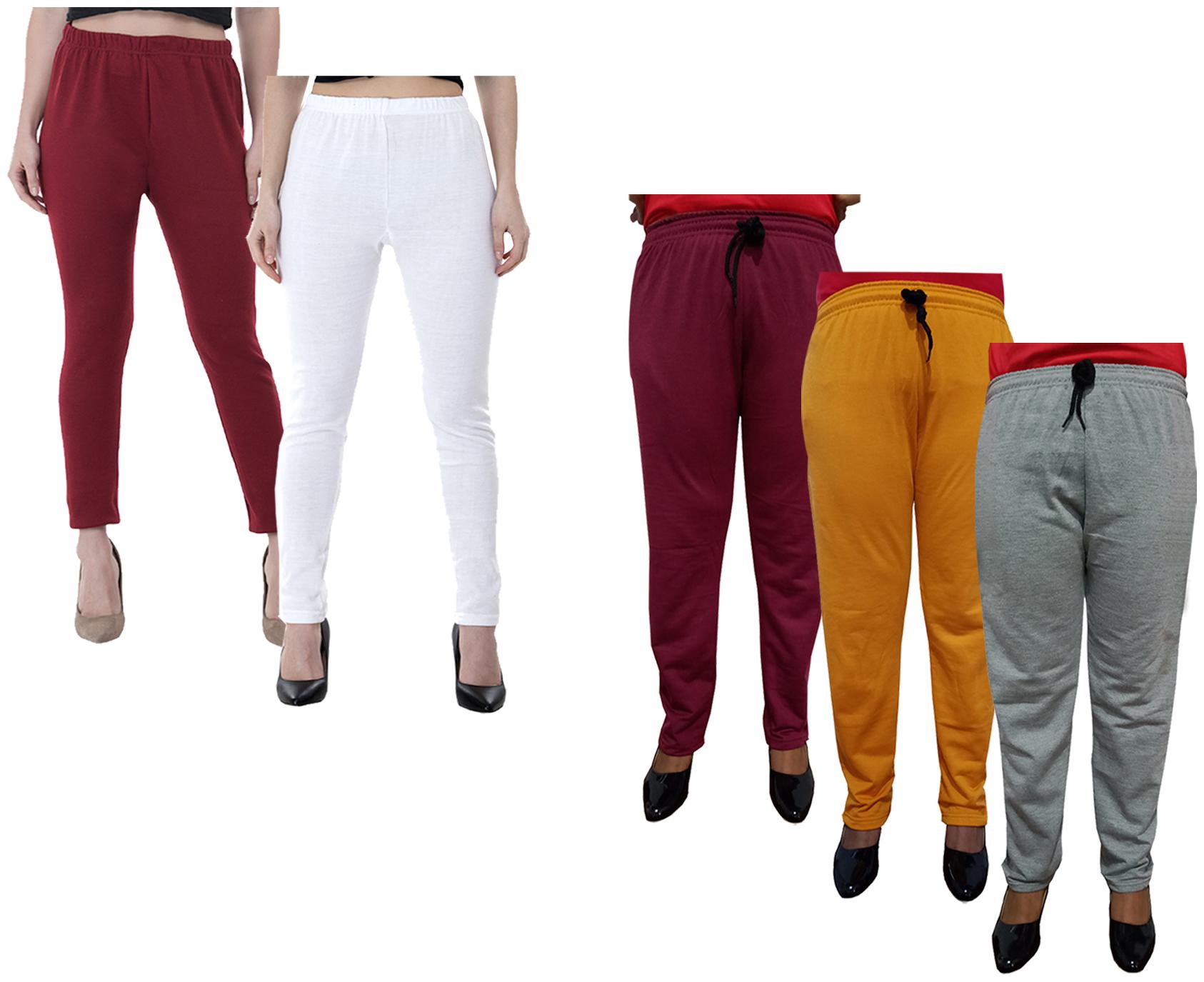 

Kavya Women Regular fit Fleece Solid Track pants - Multi