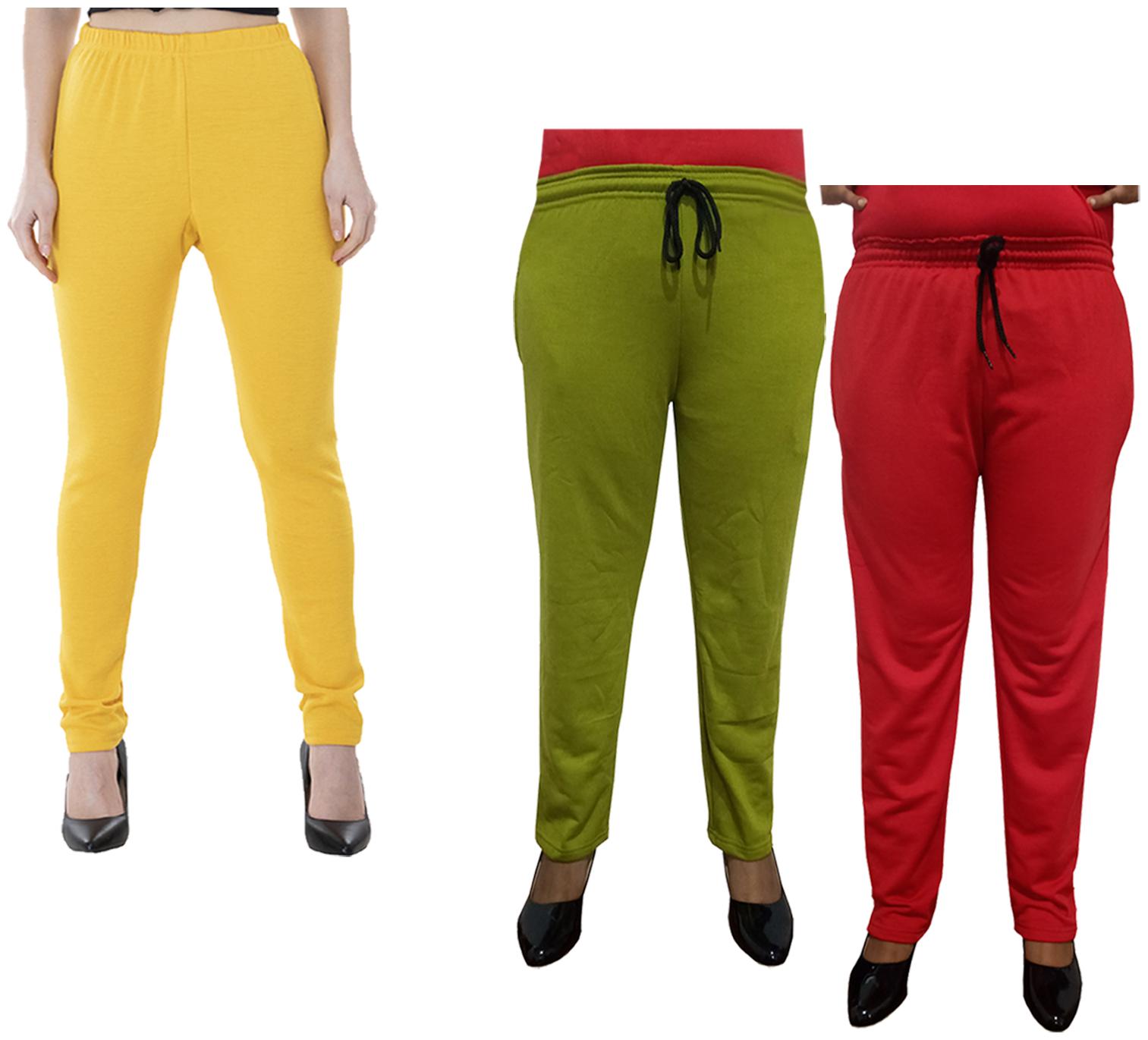 

Kavya Women Regular fit Fleece Solid Track pants - Multi