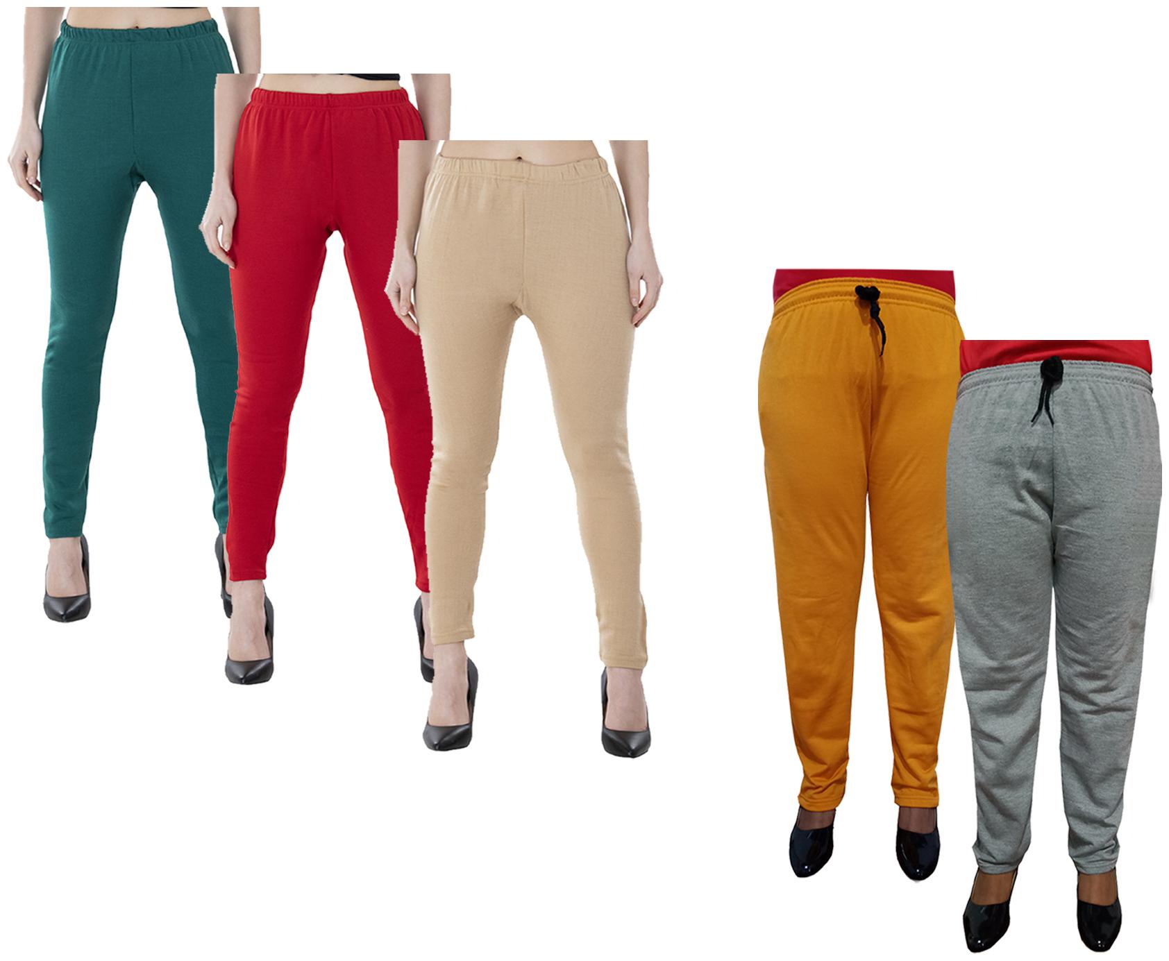 

Kavya Women Regular fit Fleece Solid Track pants - Multi
