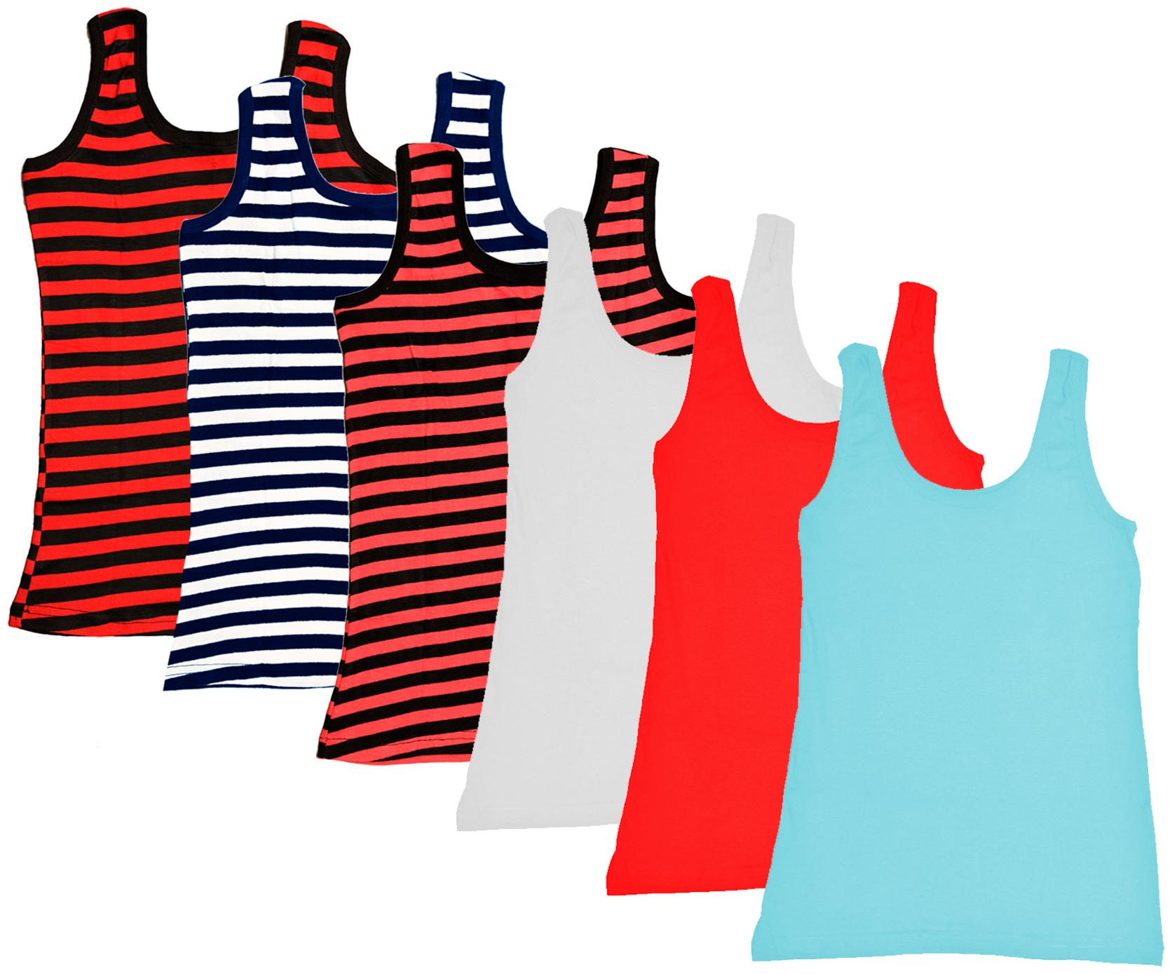 

Kavya Women Multi Regular fit U neck Cotton Tank top
