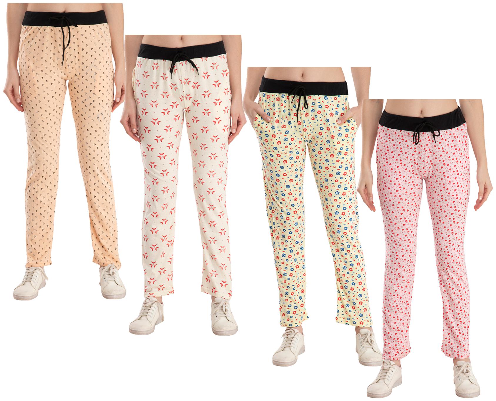 

Kavya Women Regular fit Cotton Printed Track pants - Multi