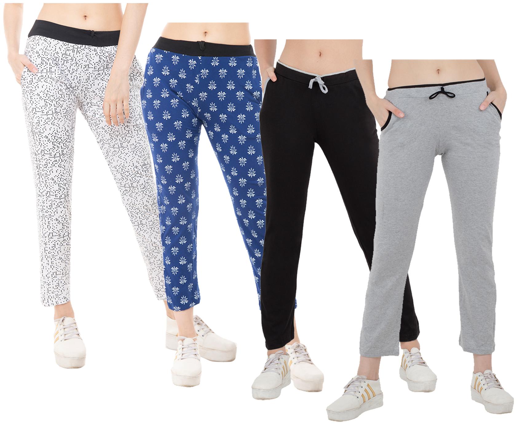 

Kavya Women Regular fit Cotton Solid Track pants - Multi