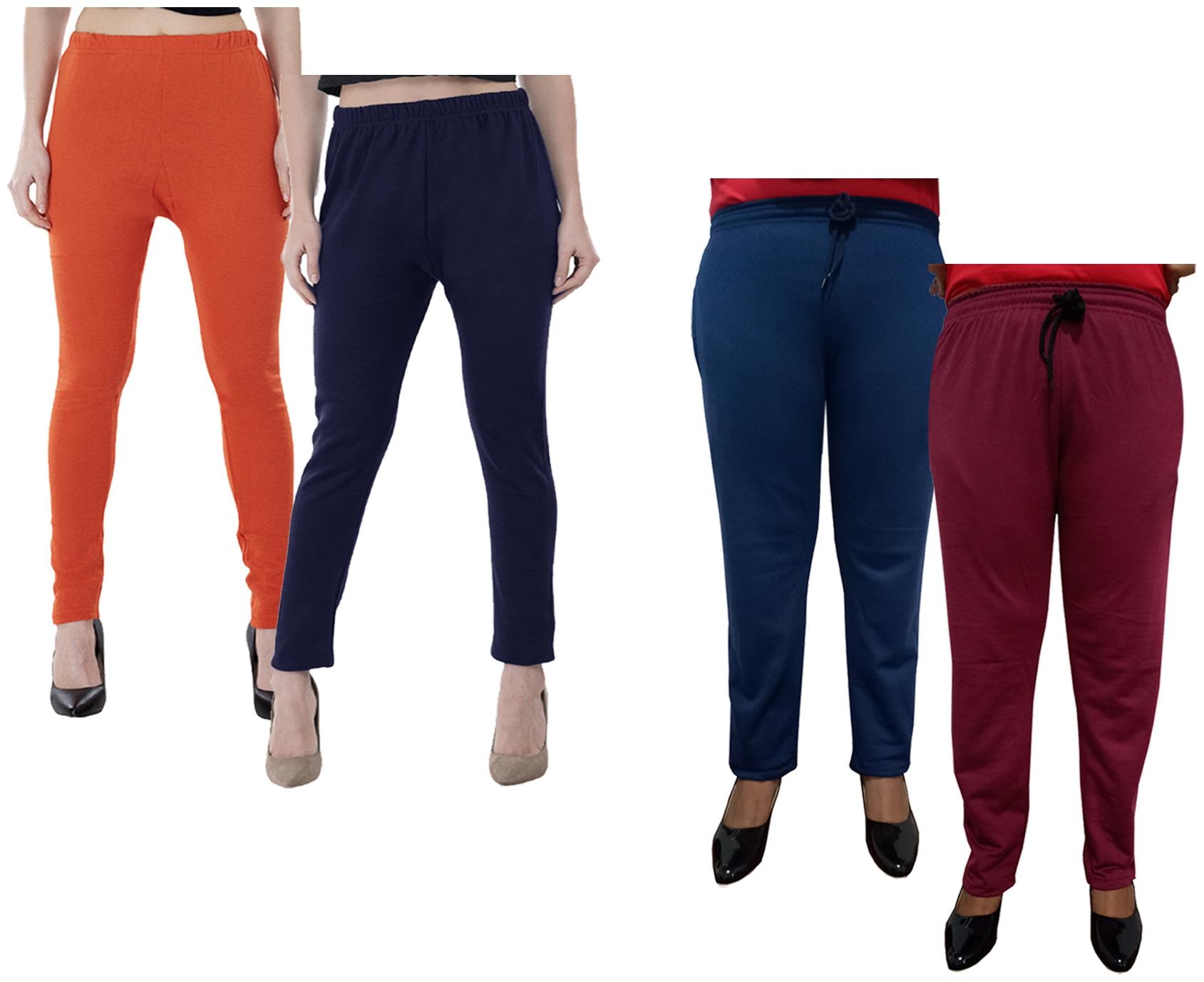

Kavya Women Regular fit Fleece Solid Track pants - Multi