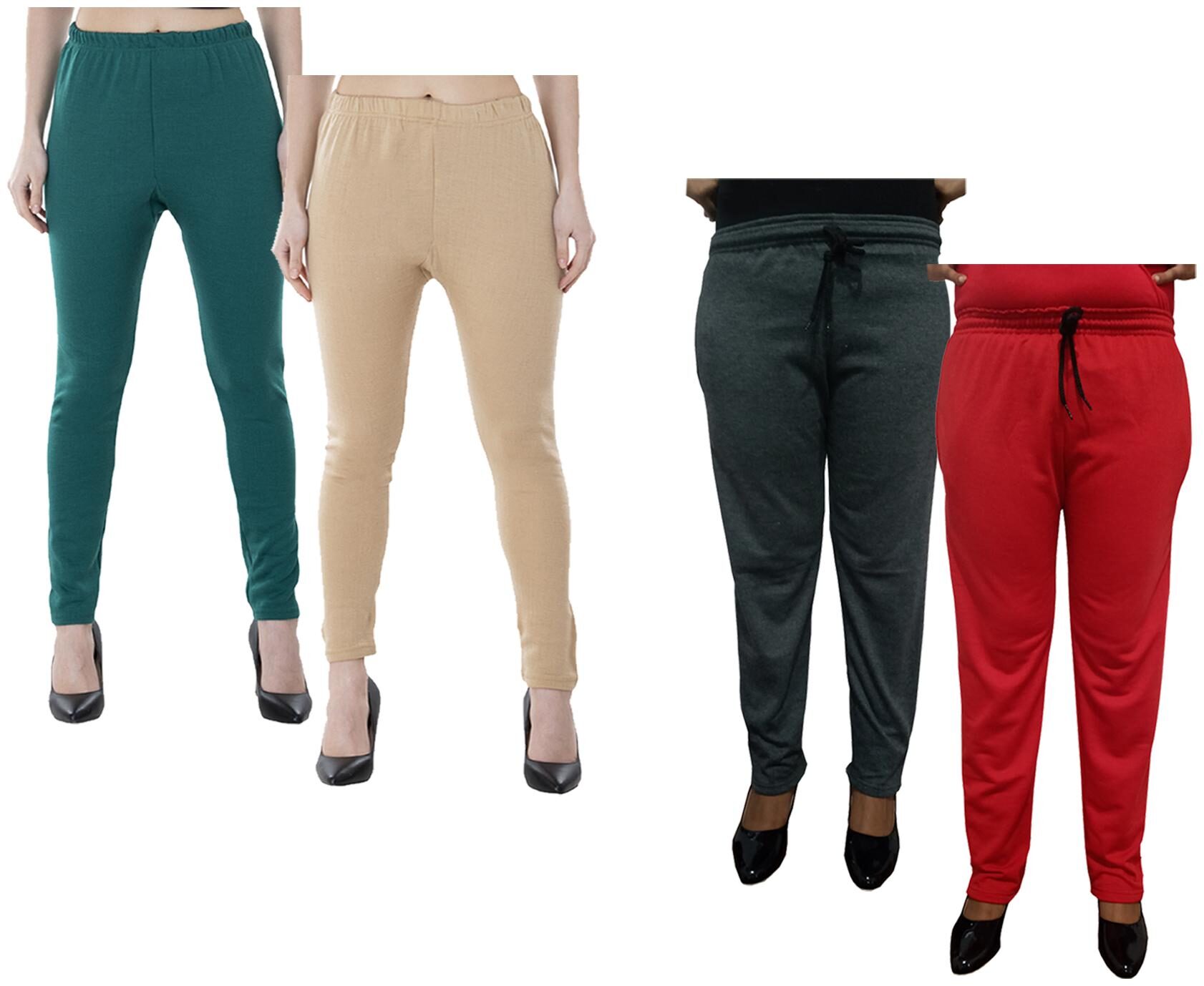 

Kavya Women Regular fit Fleece Solid Track pants - Multi
