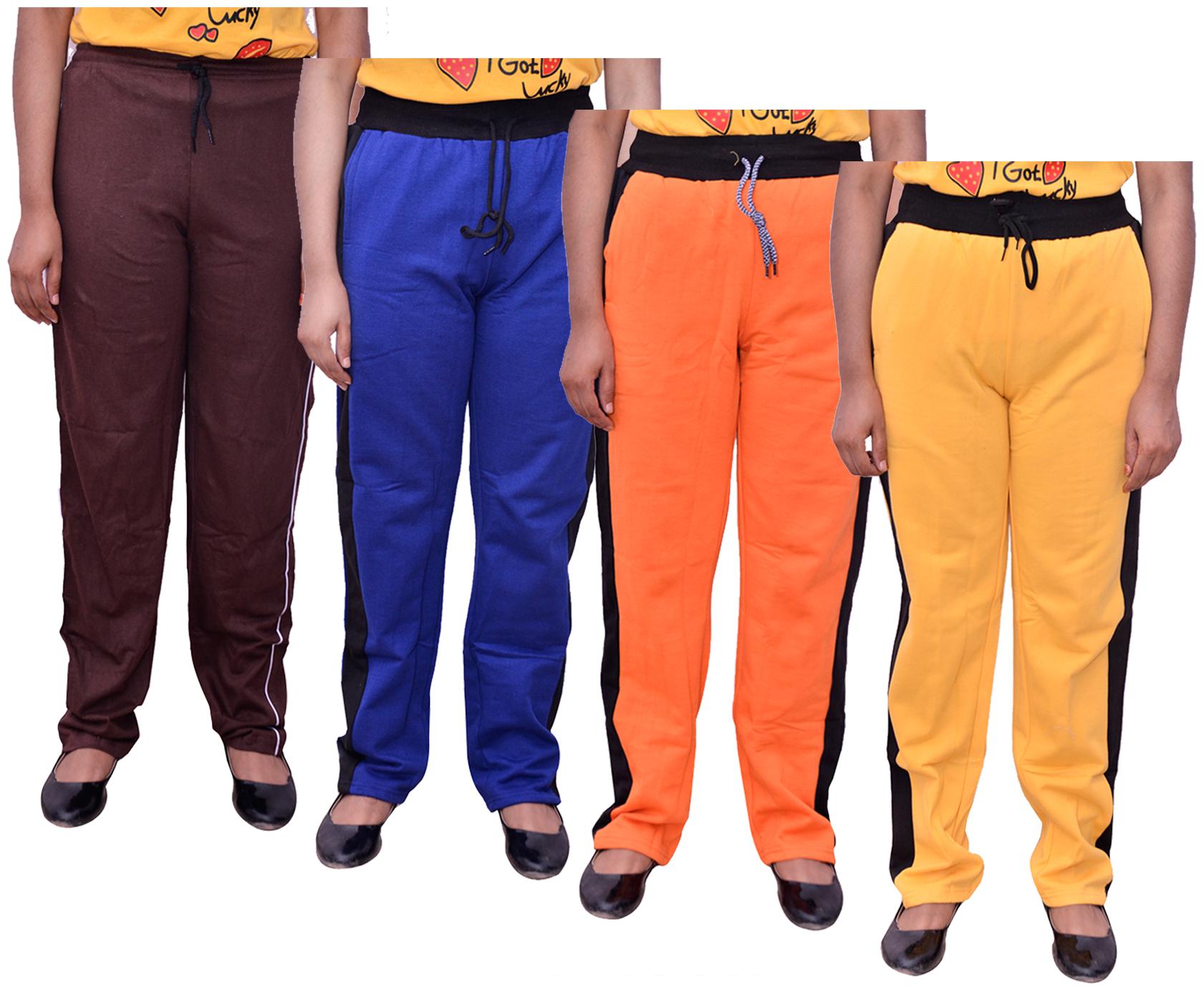 

Kavya Women Regular fit Cotton Solid Track pants - Multi