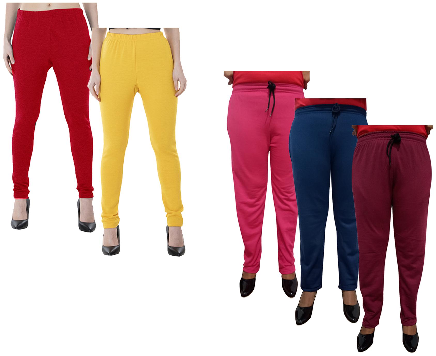 

Kavya Women Regular fit Fleece Solid Track pants - Multi