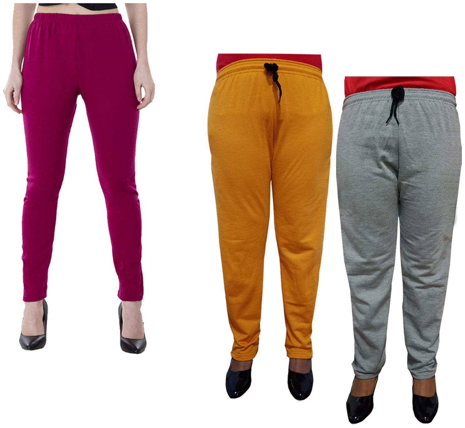 

Kavya Women Regular fit Fleece Solid Track pants - Multi