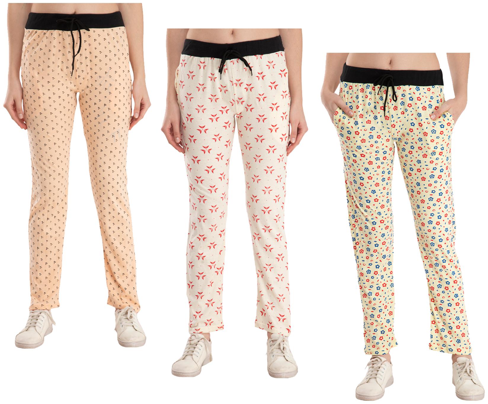 

Kavya Women Regular fit Cotton Printed Track pants - Multi