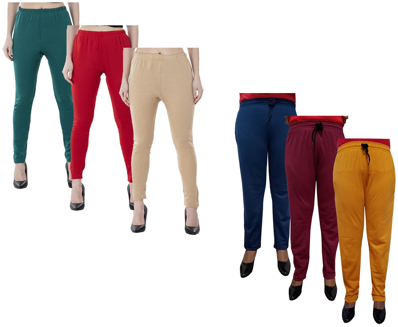 

Kavya Women Regular fit Fleece Solid Track pants - Multi