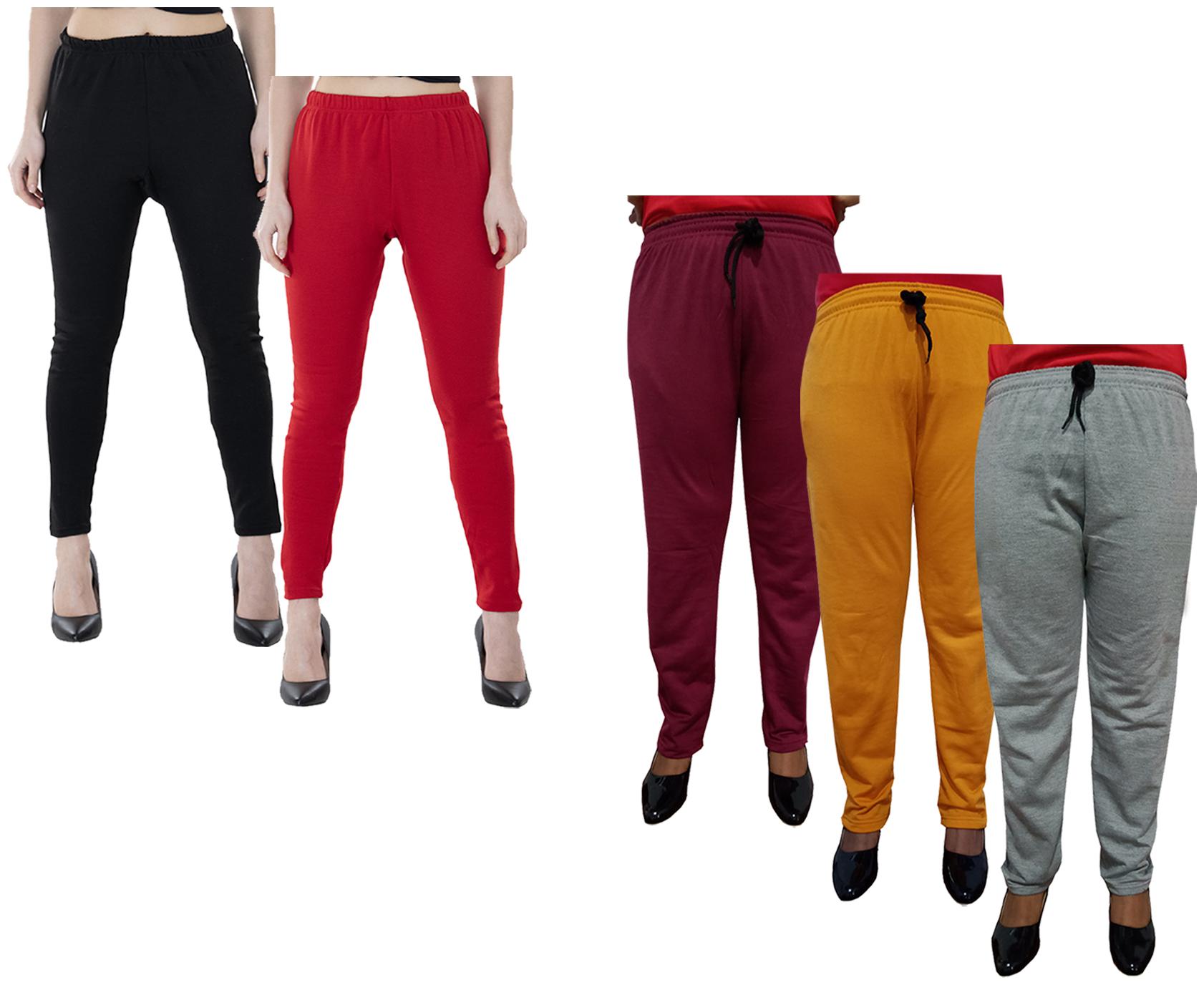 

Kavya Women Regular fit Fleece Solid Track pants - Multi