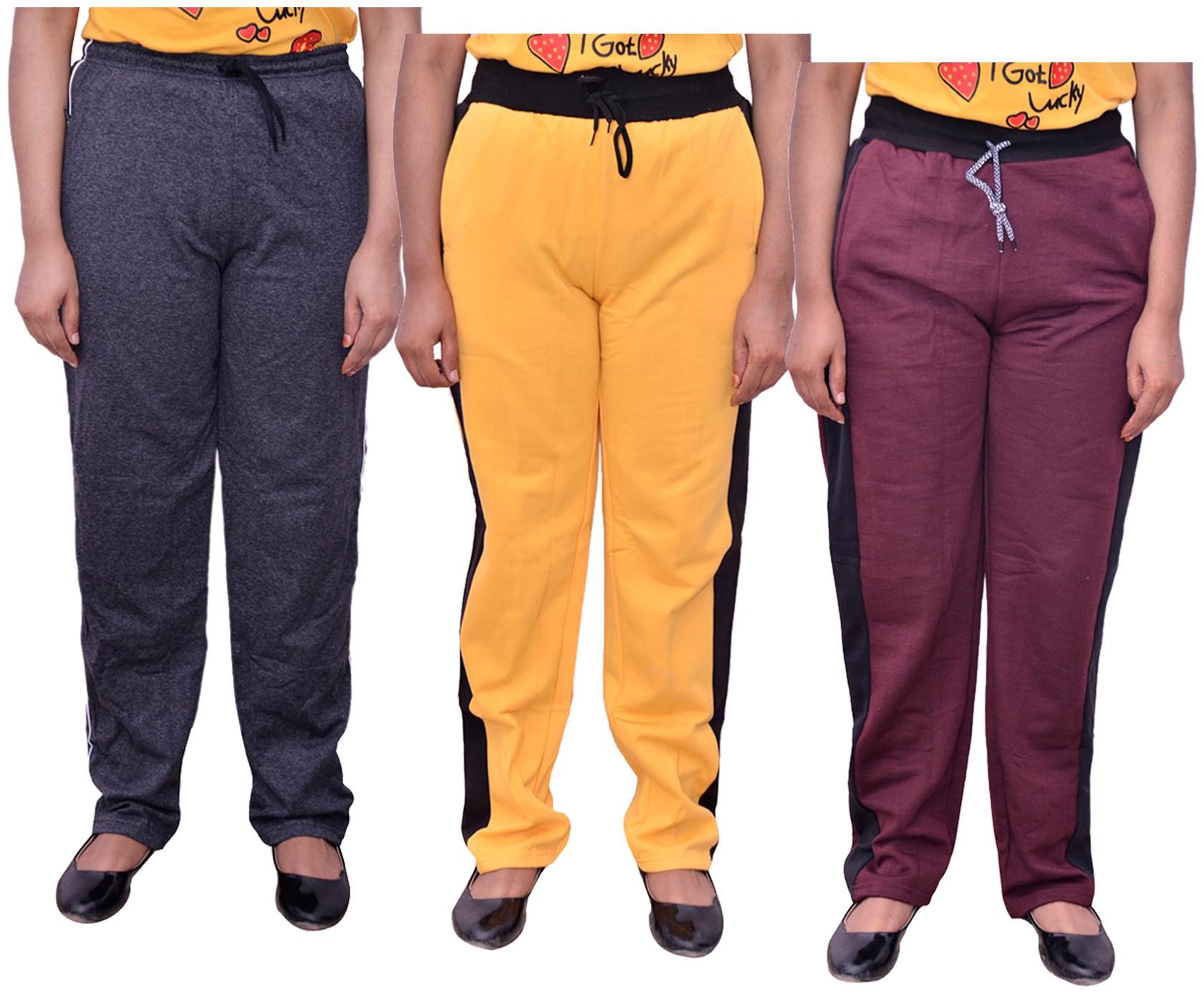 

Kavya Women Regular fit Cotton Solid Track pants - Multi