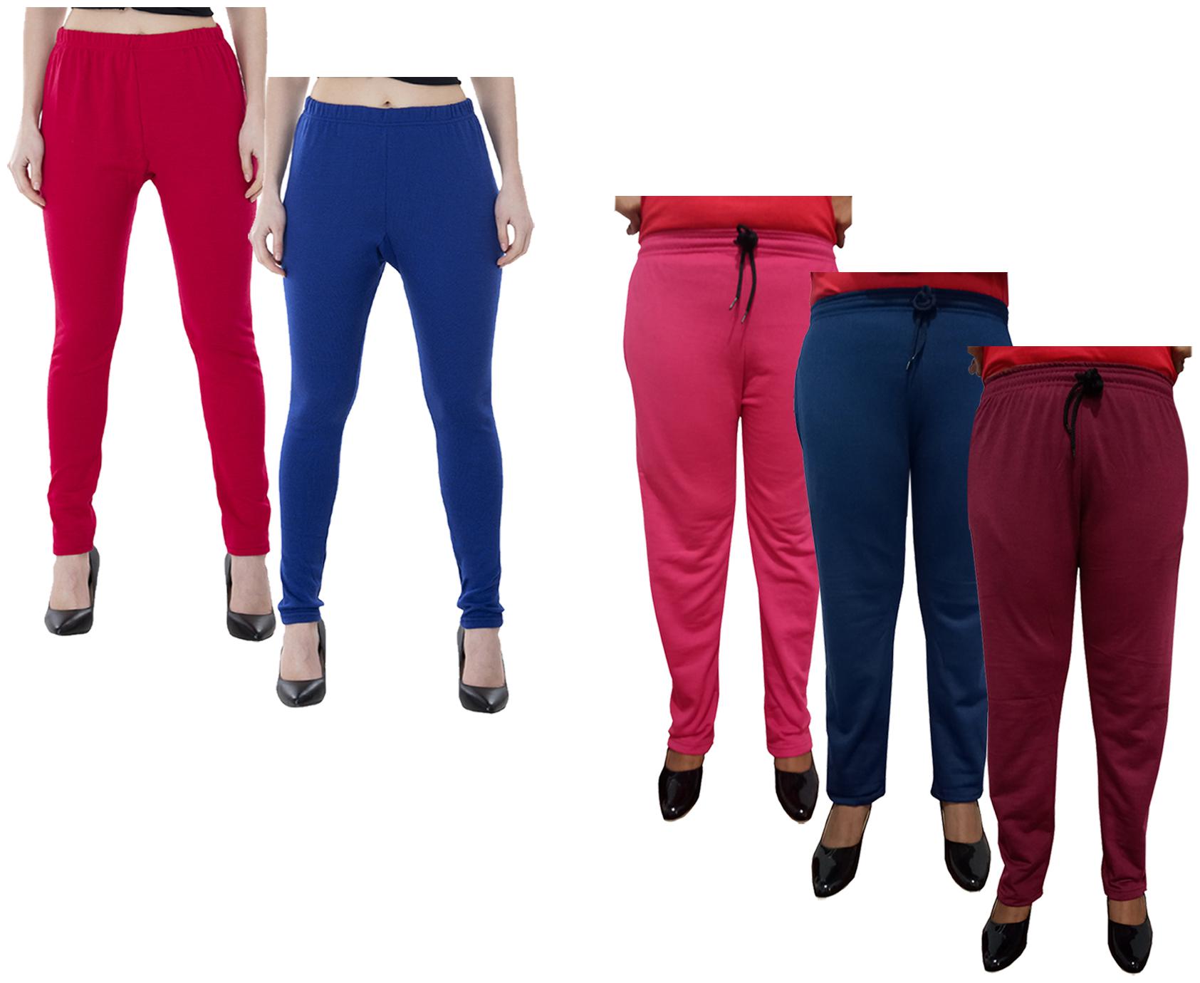

Kavya Women Regular fit Fleece Solid Track pants - Multi