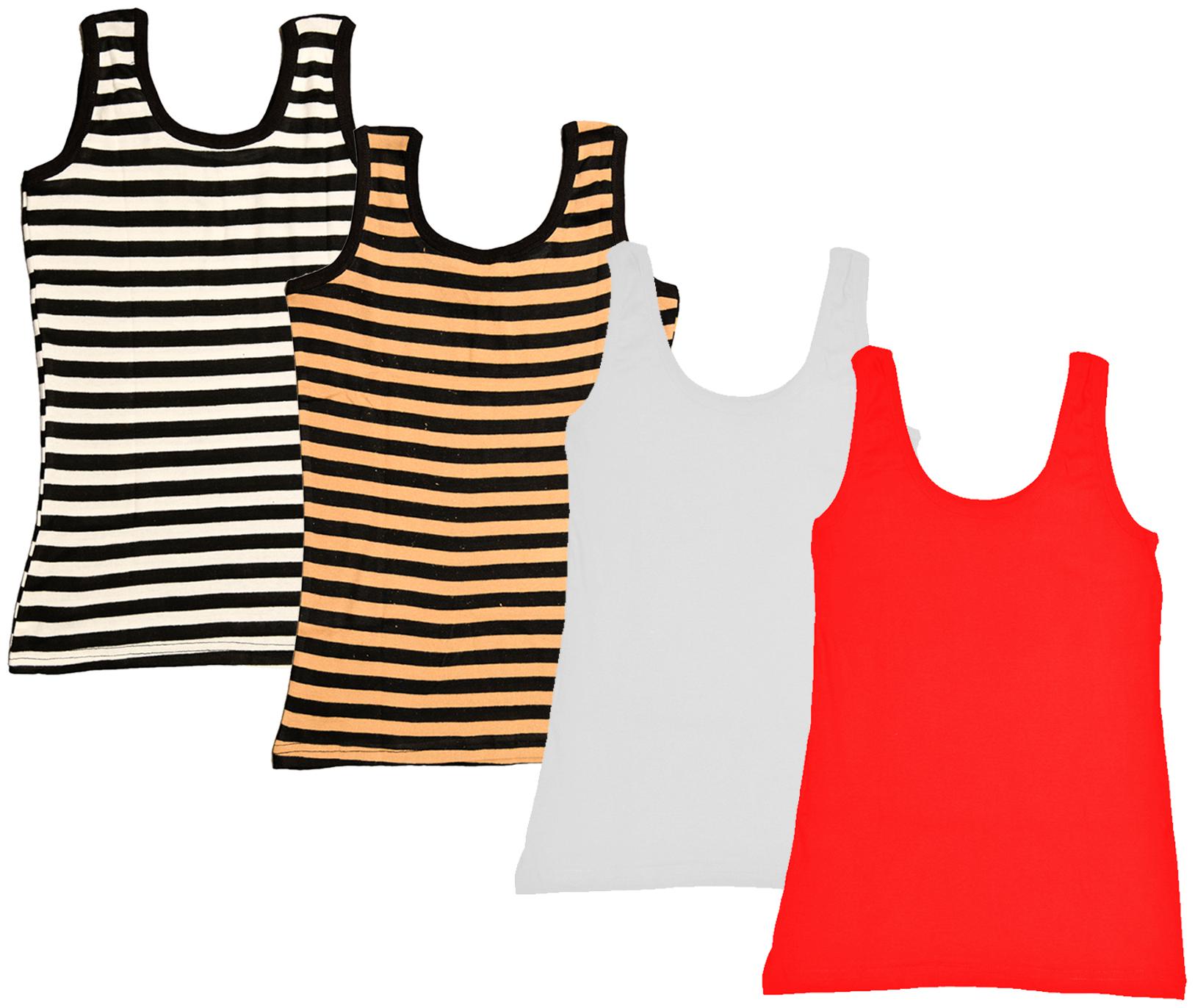 

Kavya Women Multi Regular fit U neck Cotton Tank top