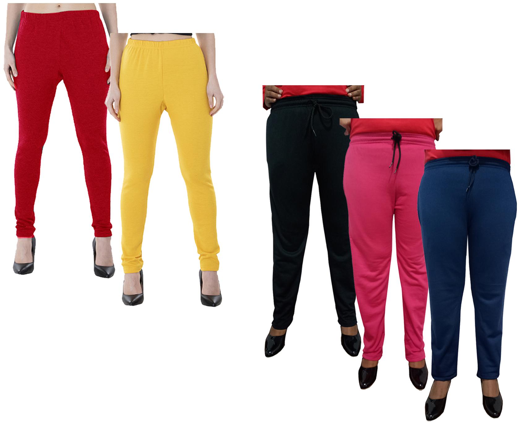 

Kavya Women Regular fit Fleece Solid Track pants - Multi