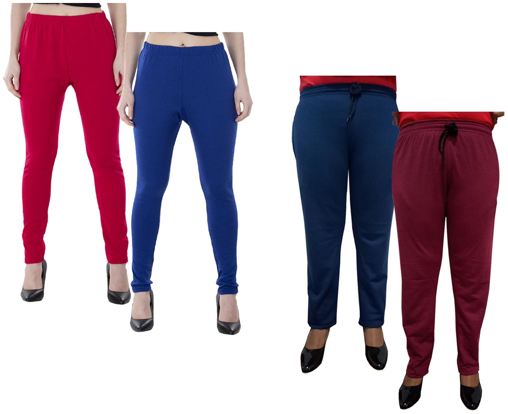 

Kavya Women Regular fit Fleece Solid Track pants - Multi