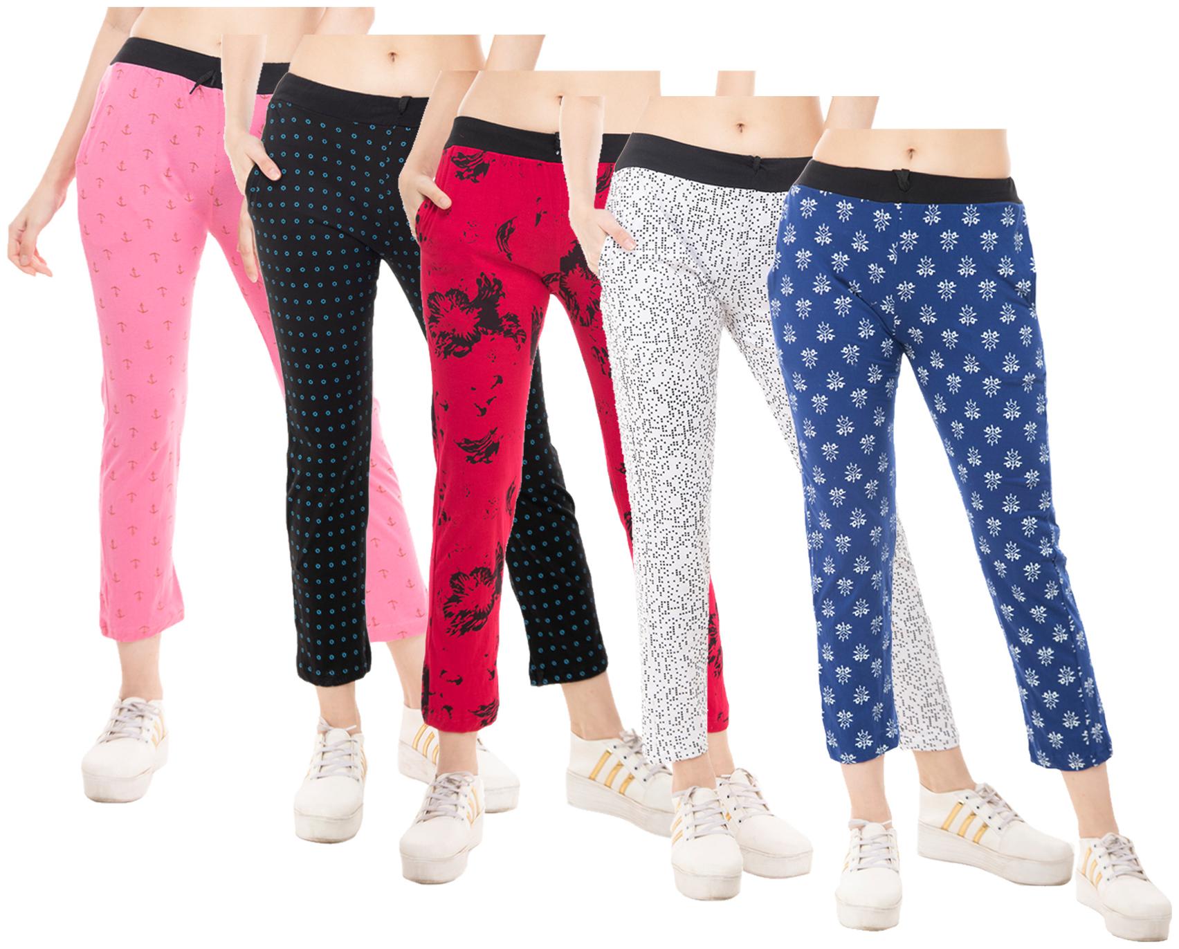 

Kavya Women Regular fit Cotton Printed Track pants - Multi