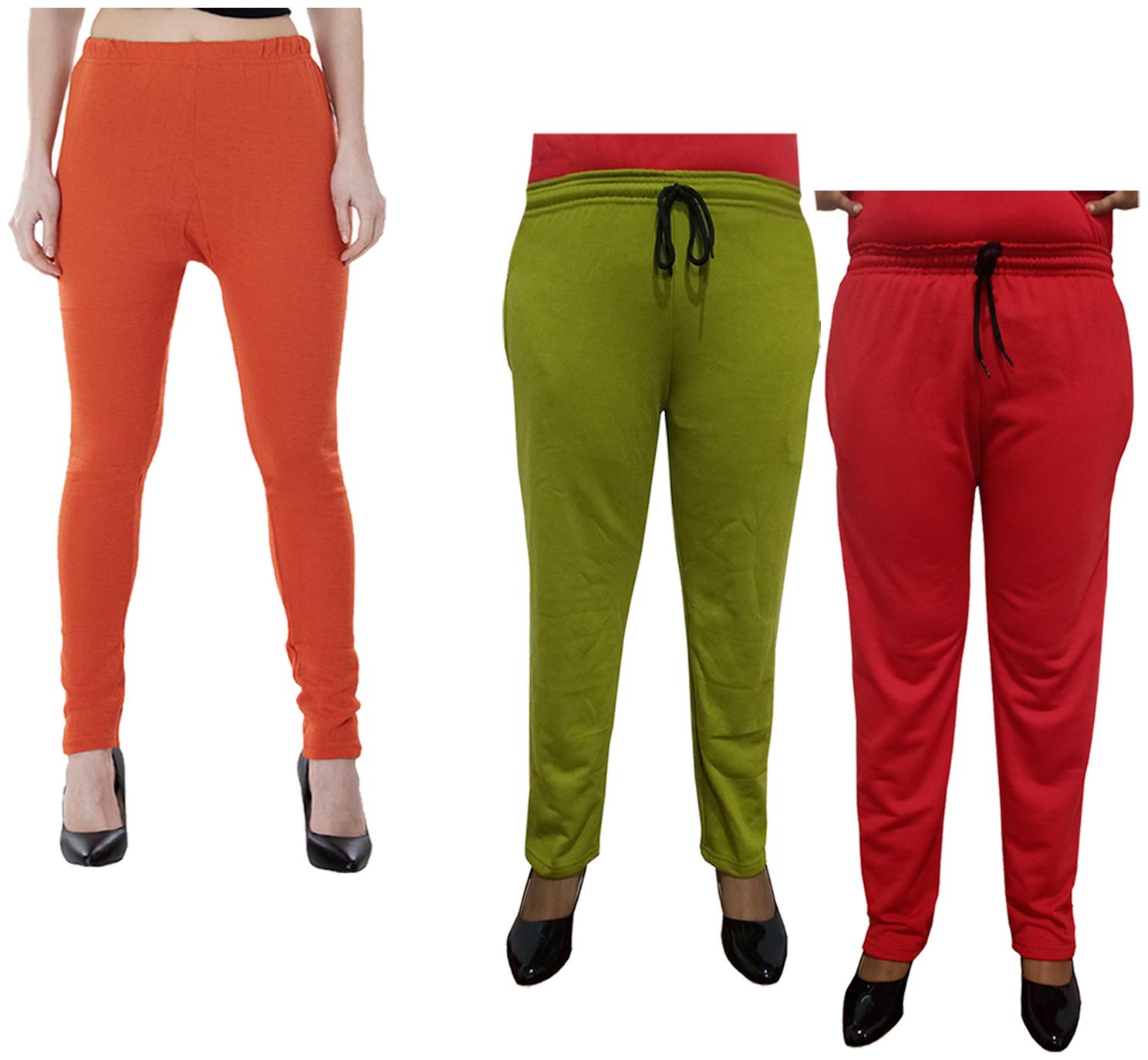 

Kavya Women Regular fit Fleece Solid Track pants - Multi