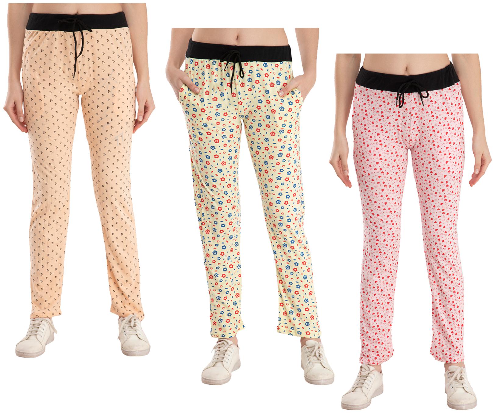 

Kavya Women Regular fit Cotton Printed Track pants - Multi
