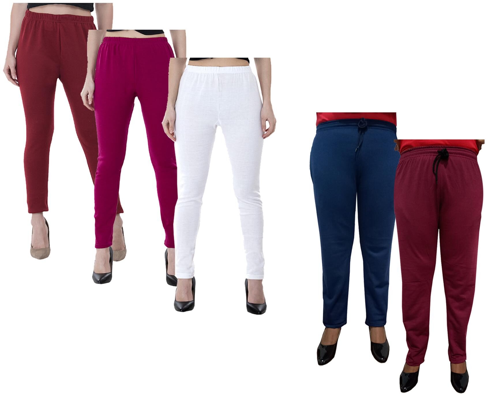 

Kavya Women Regular fit Fleece Solid Track pants - Multi