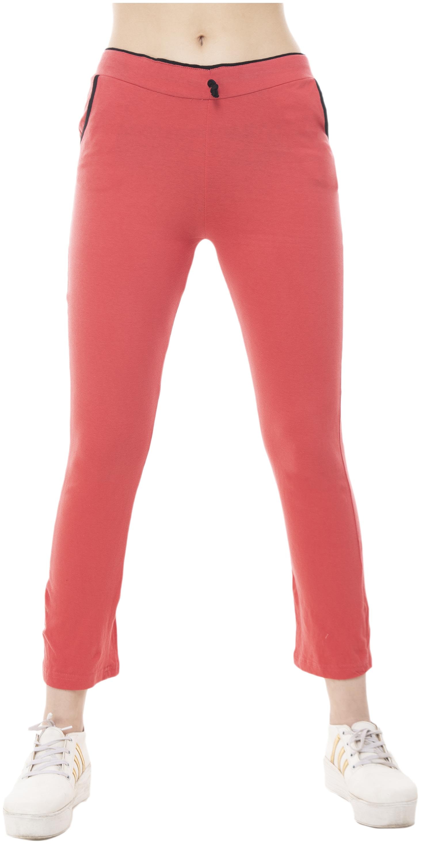 

Kavya Women Regular fit Cotton Solid Track pants - Red
