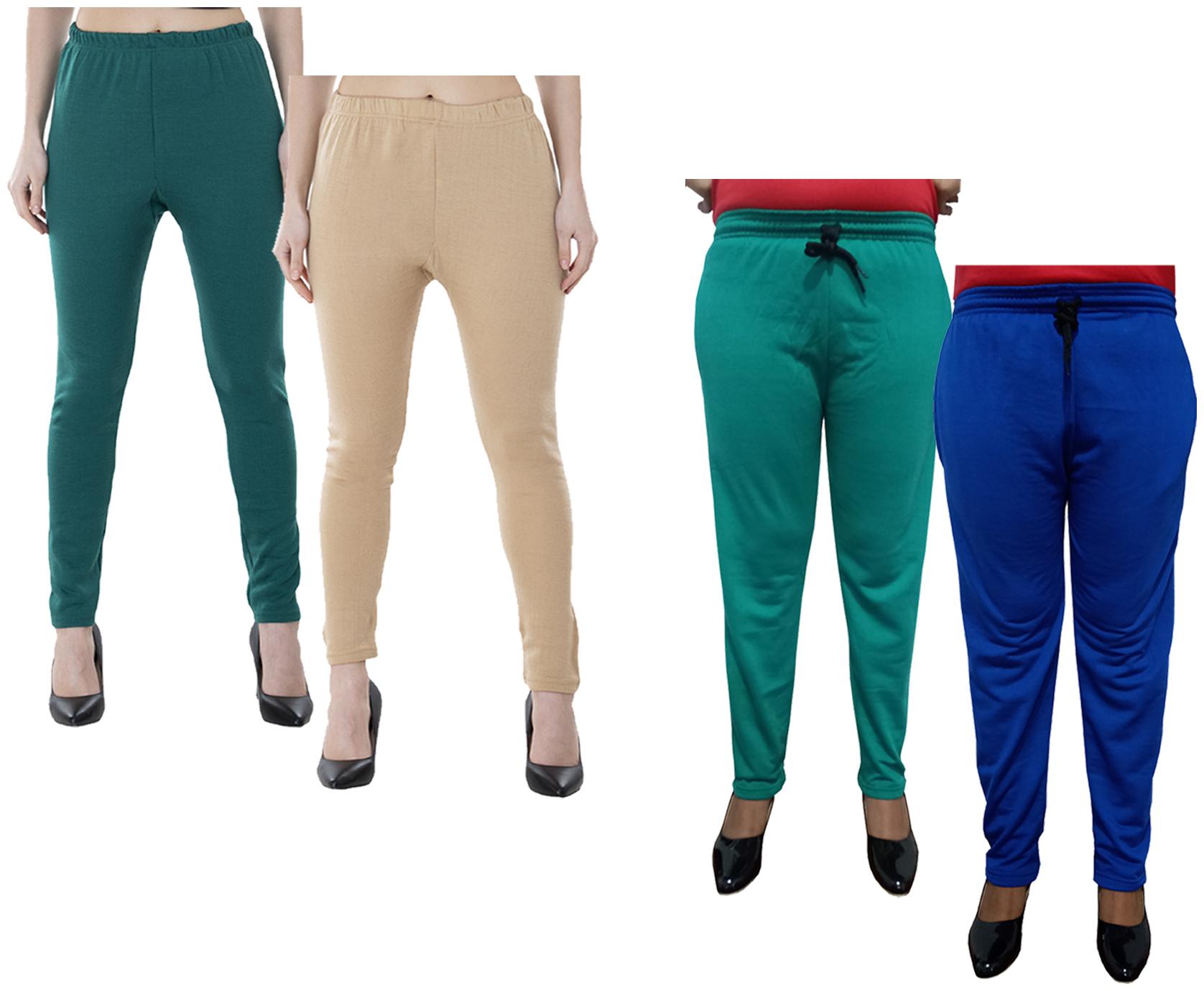 

Kavya Women Regular fit Fleece Solid Track pants - Multi