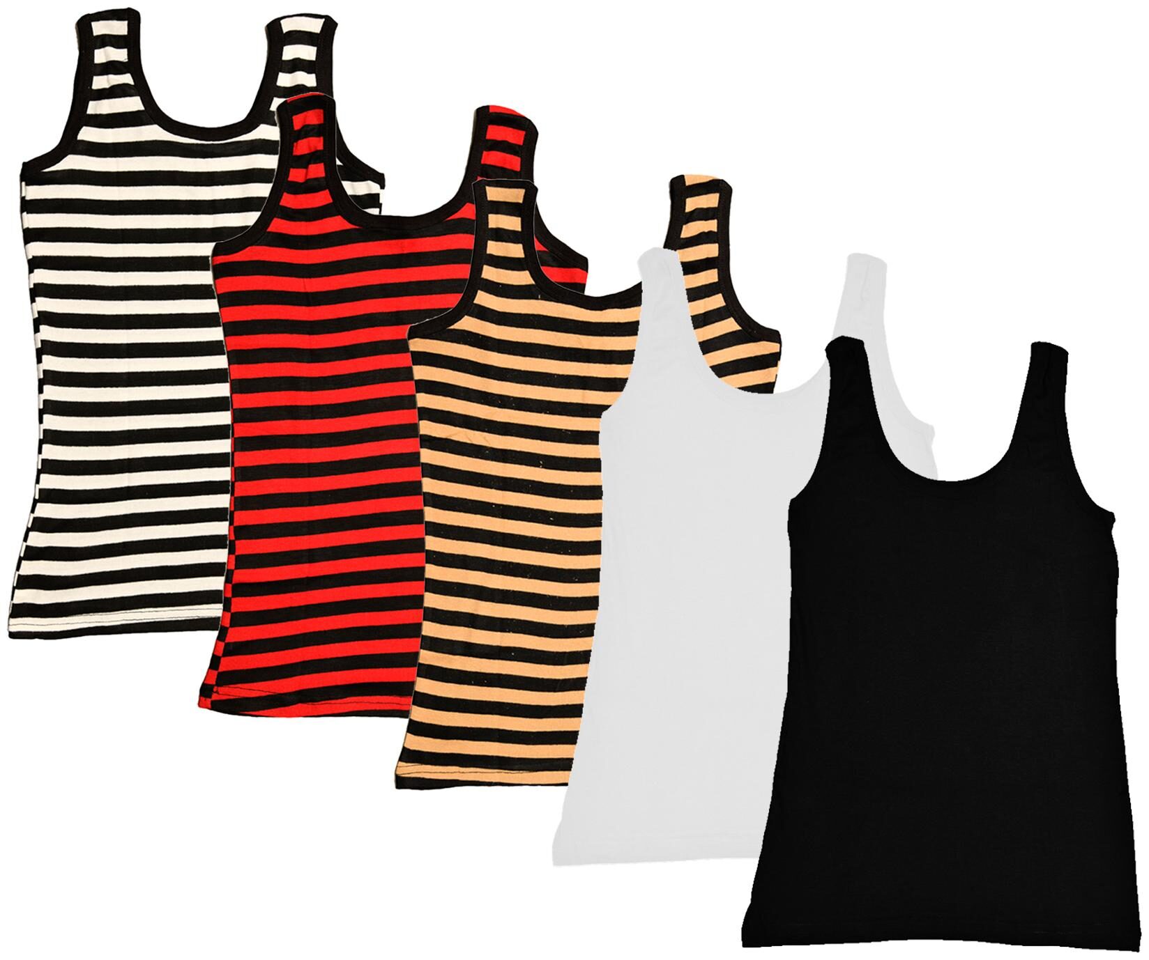 

Kavya Women Multi Regular fit U neck Cotton Tank top