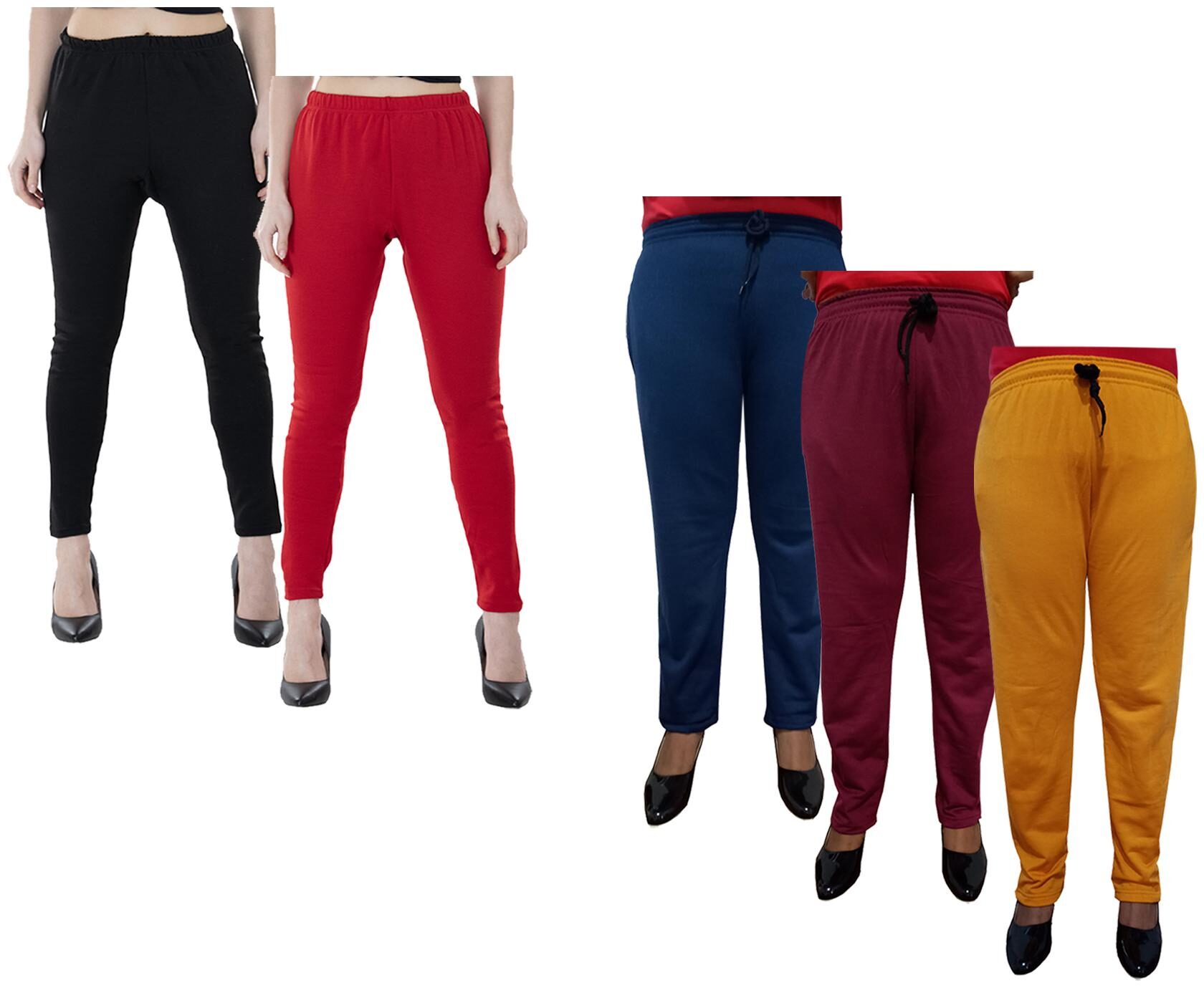 

Kavya Women Regular fit Fleece Solid Track pants - Multi