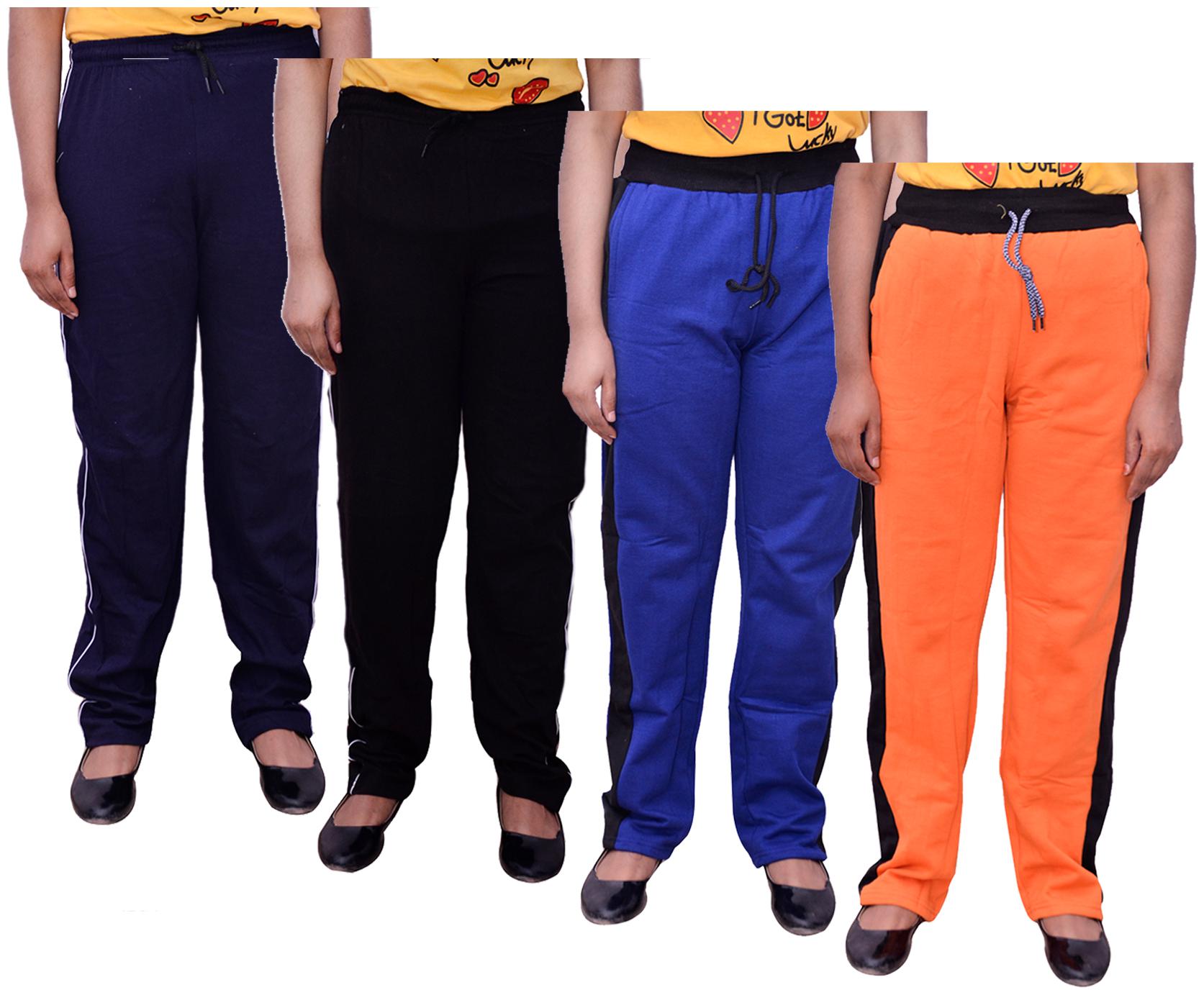 

Kavya Women Regular fit Cotton Solid Track pants - Multi